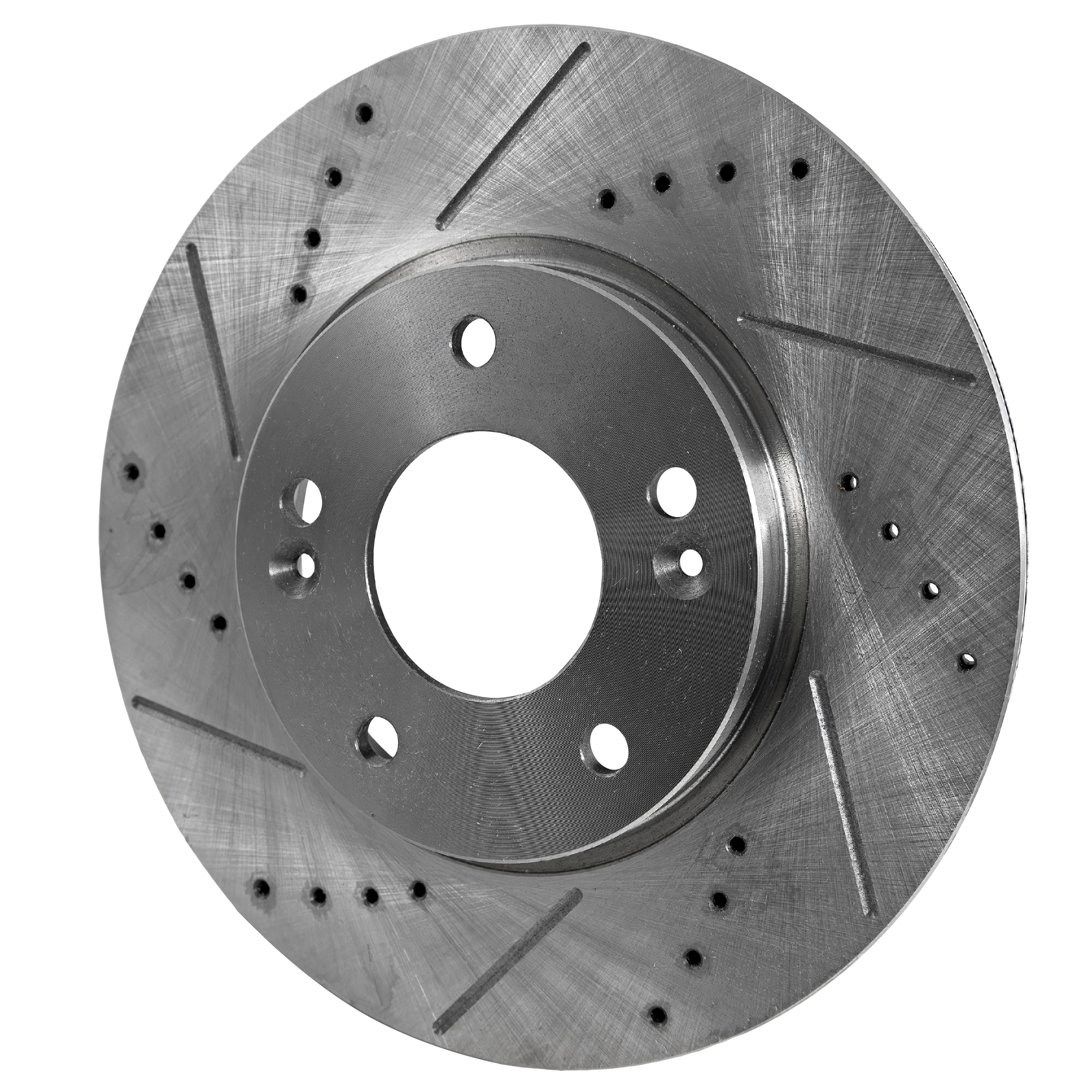 AM ELANTRA 11-20 SOUL 14-22 FRONT BRAKE DISC RH=LH Cross drilled and Slotted Vented 5 Lugs SKU STPH27110032DRS OEM 31584-44745-0833519-0833528-85