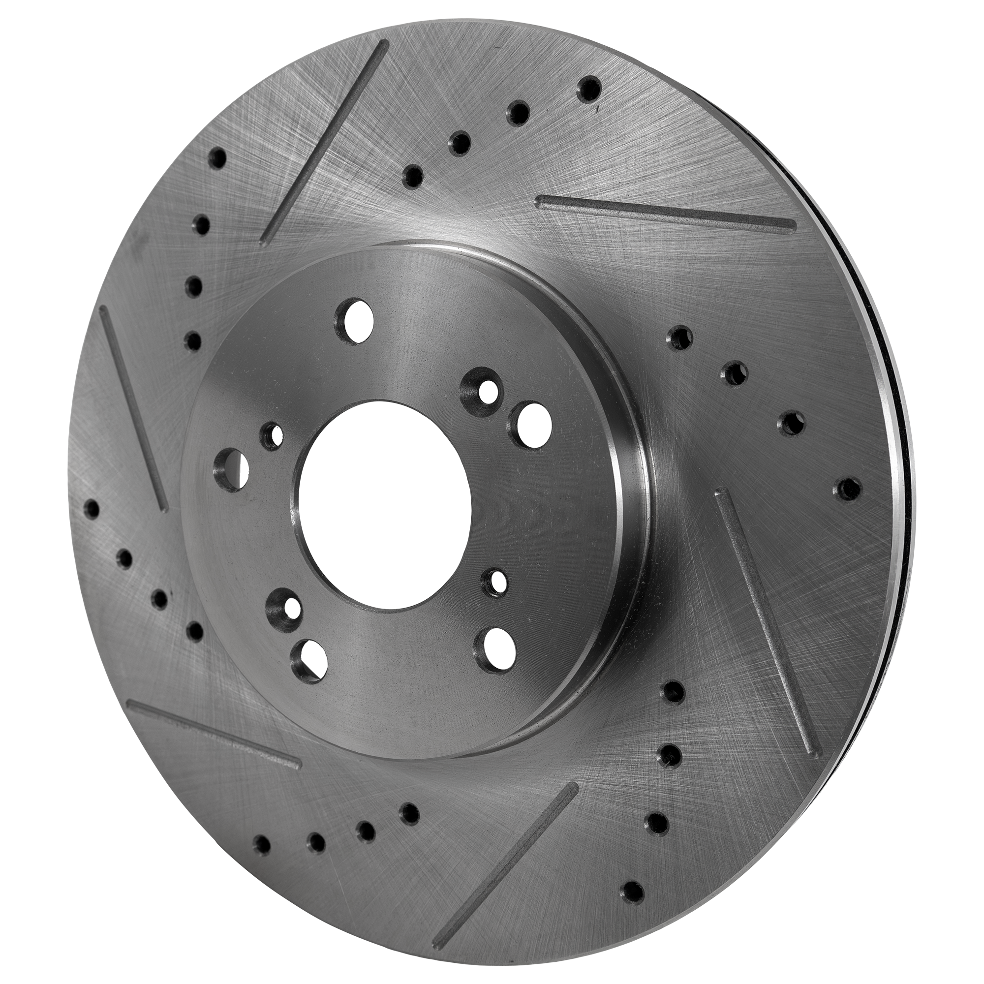 AM CL 01-03 ODYSSEY 99-04 FRONT BRAKE DISC RH=LH Cross drilled and Slotted Vented 5 Lugs SKU STPH27110052DRS OEM 19930-31275-31354-31519-96795
