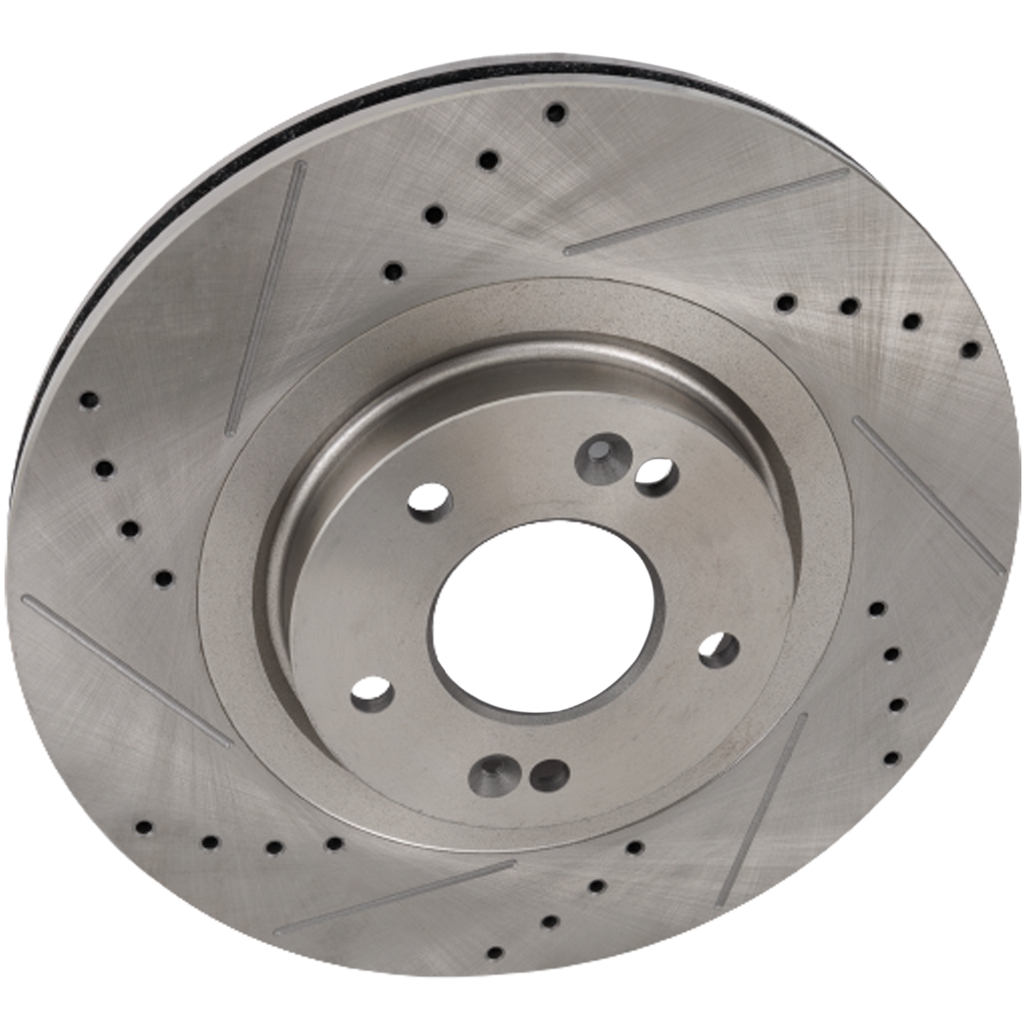 AM SANTA FE 13-19 FRONT BRAKE DISC RH=LH Cross drilled and Slotted SKU STPH27110070DRS OEM 31625-44764-0833577-850353-600