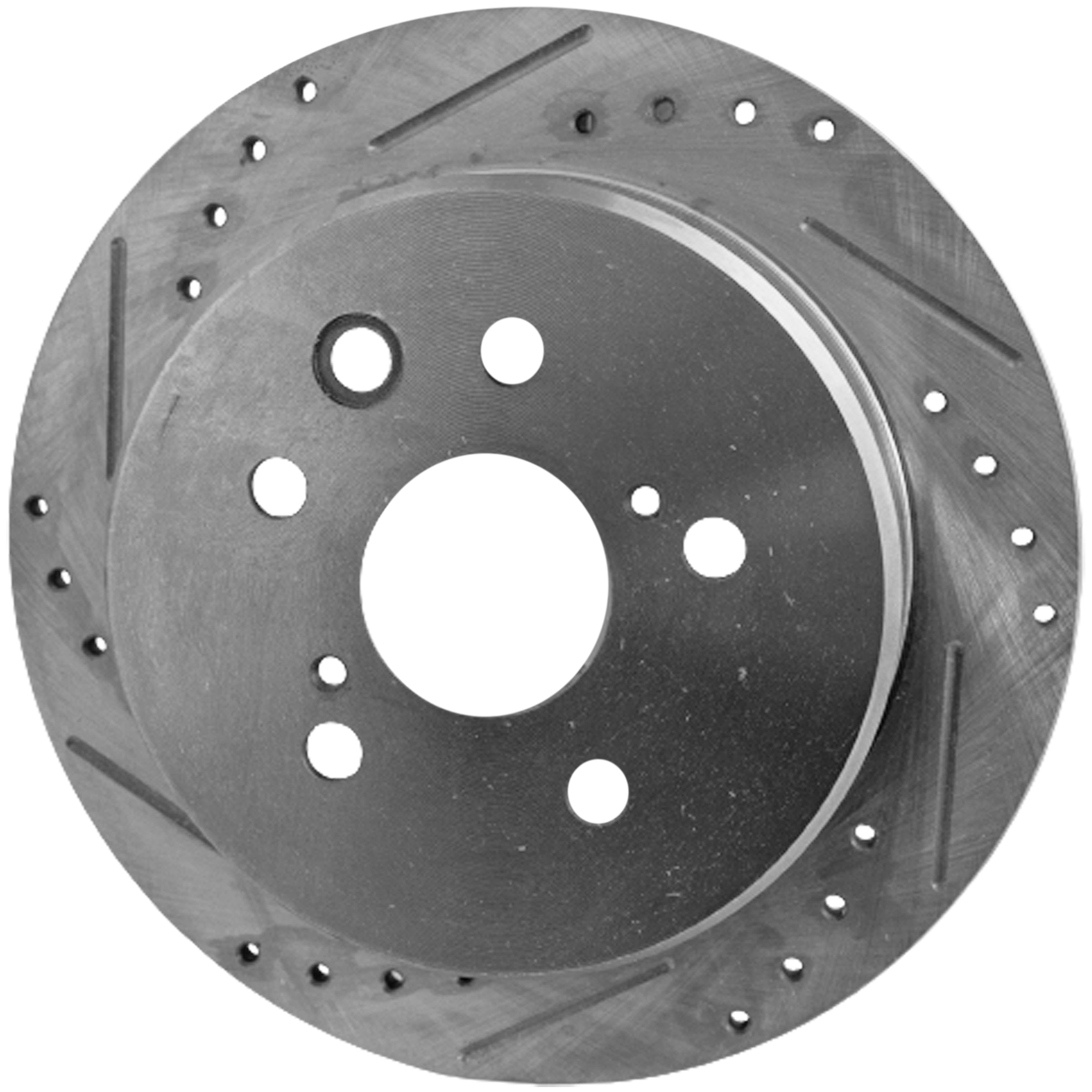 AM IS250-06-15 REAR BRAKE DISC RH=LH Cross drilled and Slotted SKU STPL27110017DRS OEM 31447-44665-900550-60075016-31