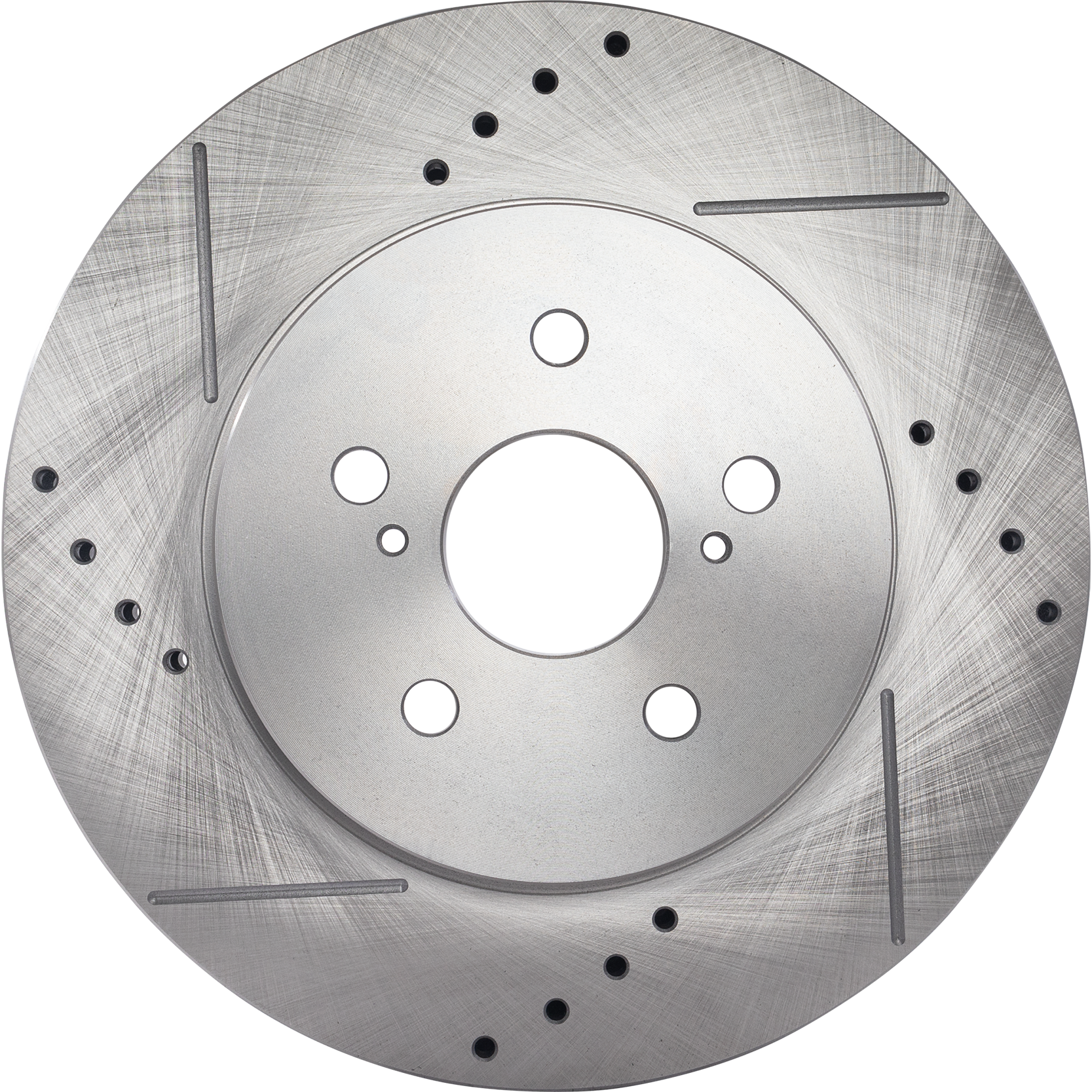 AM RX330-04-06 RX350-07-09 RX400H 06-08 HIGHLANDER 06-07 FRONT BRAKE DISC RH=LH Cross drilled and Slotted SKU STPL27110057DRS