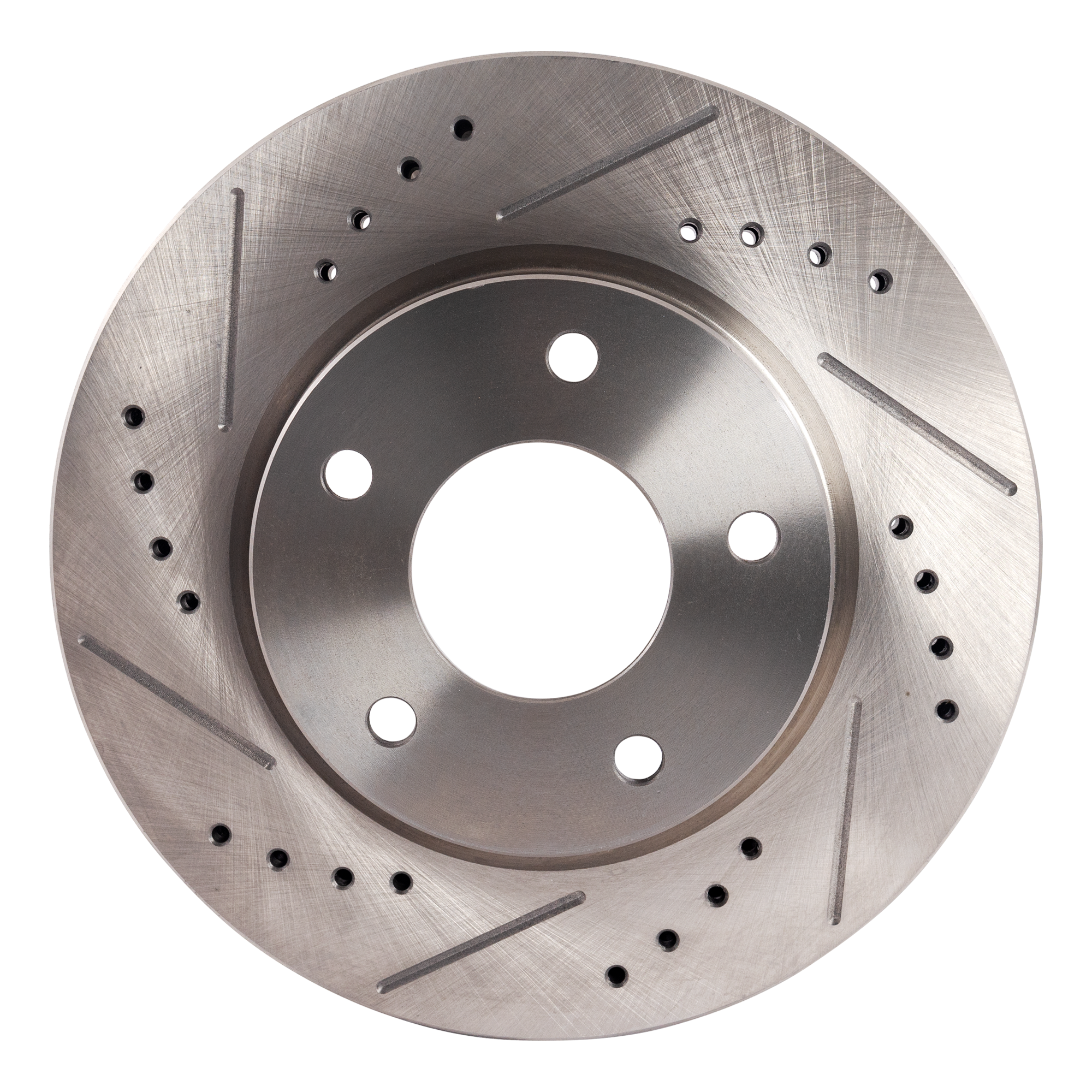 AM LANCER 08-17 CALIBER 07-12 FRONT BRAKE DISC RH=LH Cross drilled and Slotted Vented 5 Lugs SKU STPM27110010DRS OEM 43152-53037-96931-780458-90059