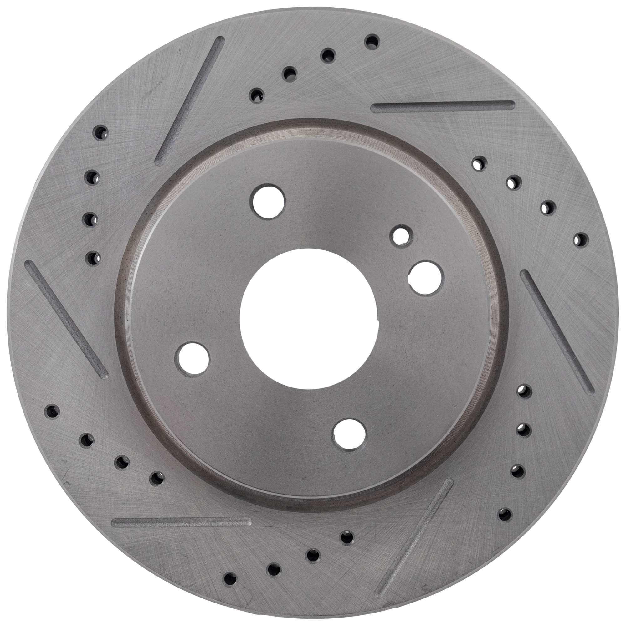AM MAZDA 2-11-14 FRONT BRAKE DISC RH=LH Cross drilled and Slotted SKU STPM27110064DRS OEM 31568-44719-850236-886215-9009