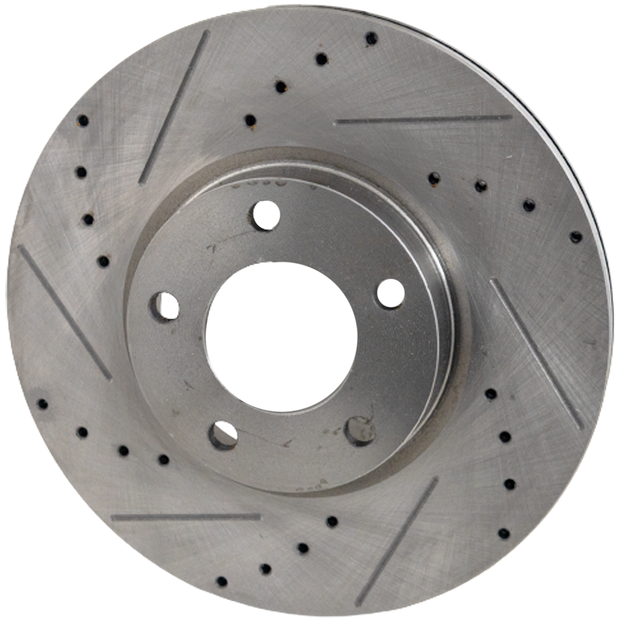 AM MAZDA 3-04-13-5-06-17 FRONT BRAKE DISC RH=LH Cross drilled and Slotted SKU STPM27110067DRS OEM 19370-31363-980283-48880283-60
