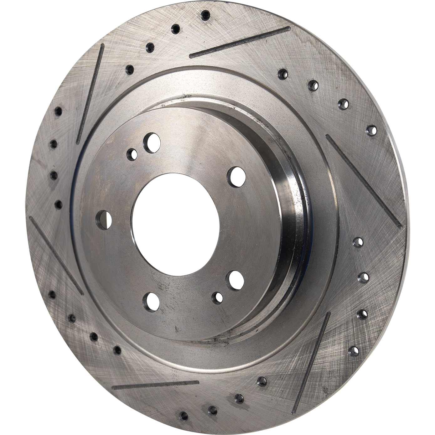 AM OUTLANDER SPORT 13-20 OUTLANDER PHEV 18-22 REAR BRAKE DISC RH=LH Cross drilled and Slotted SKU STPM27110109DRS OEM 44795-850347-60072063-901520G