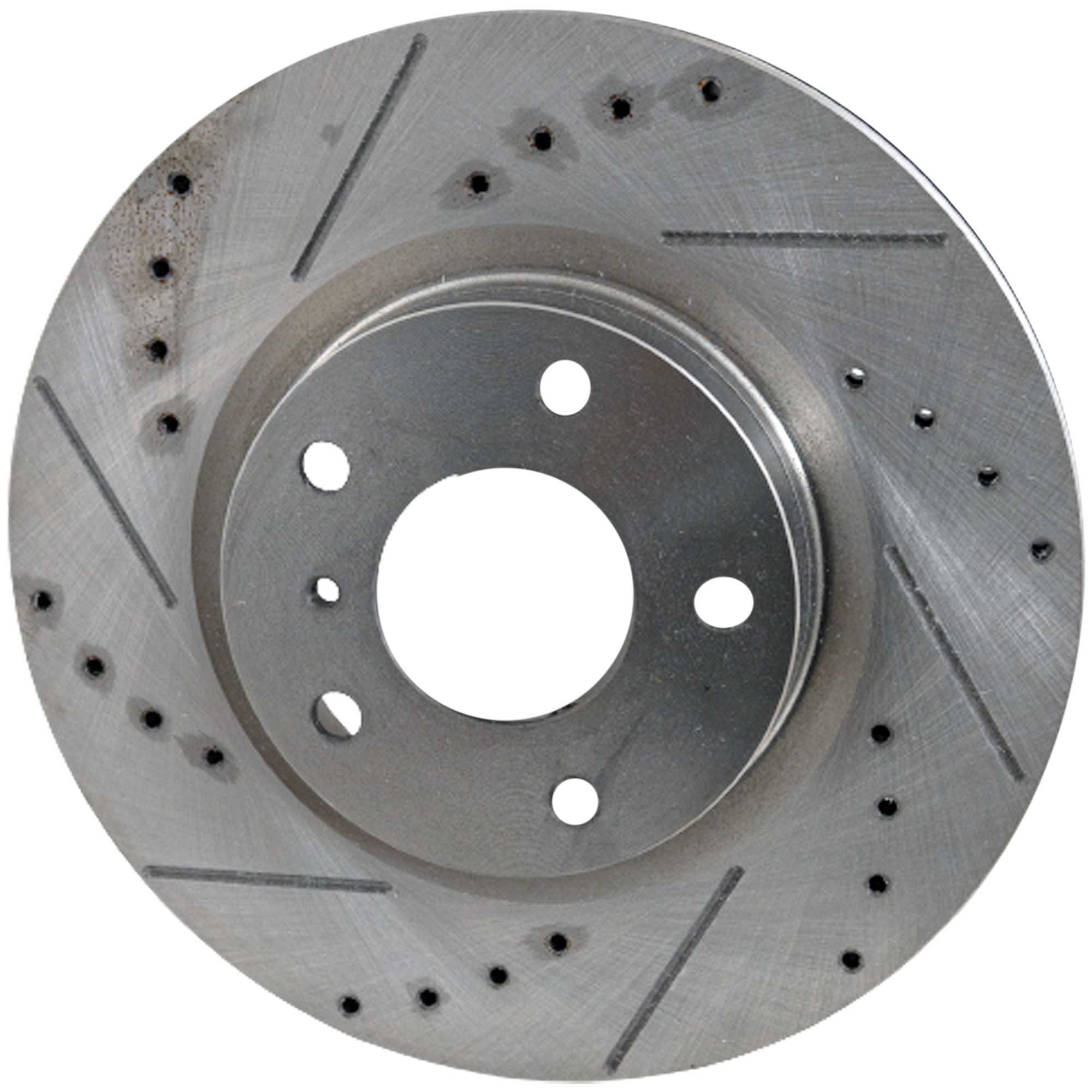 AM 350Z G35-03-05 FRONT BRAKE DISC RH=LH Cross drilled and Slotted SKU STPN27110010DRS OEM 31350-145559-48880115-60068007