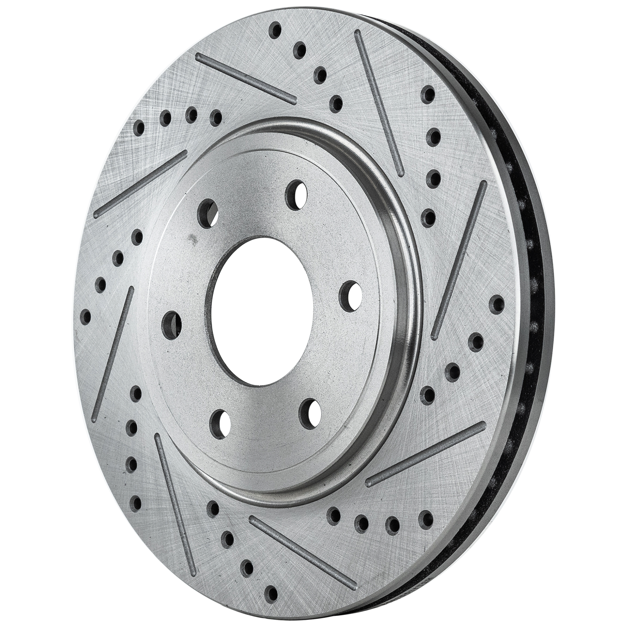 AM FRONTIER 05-19 EQUATOR 09-12 FRONT BRAKE DISC RH=LH Cross drilled and Slotted SKU STPN27110019DRS OEM 31411-44584-60300-0833331-9002