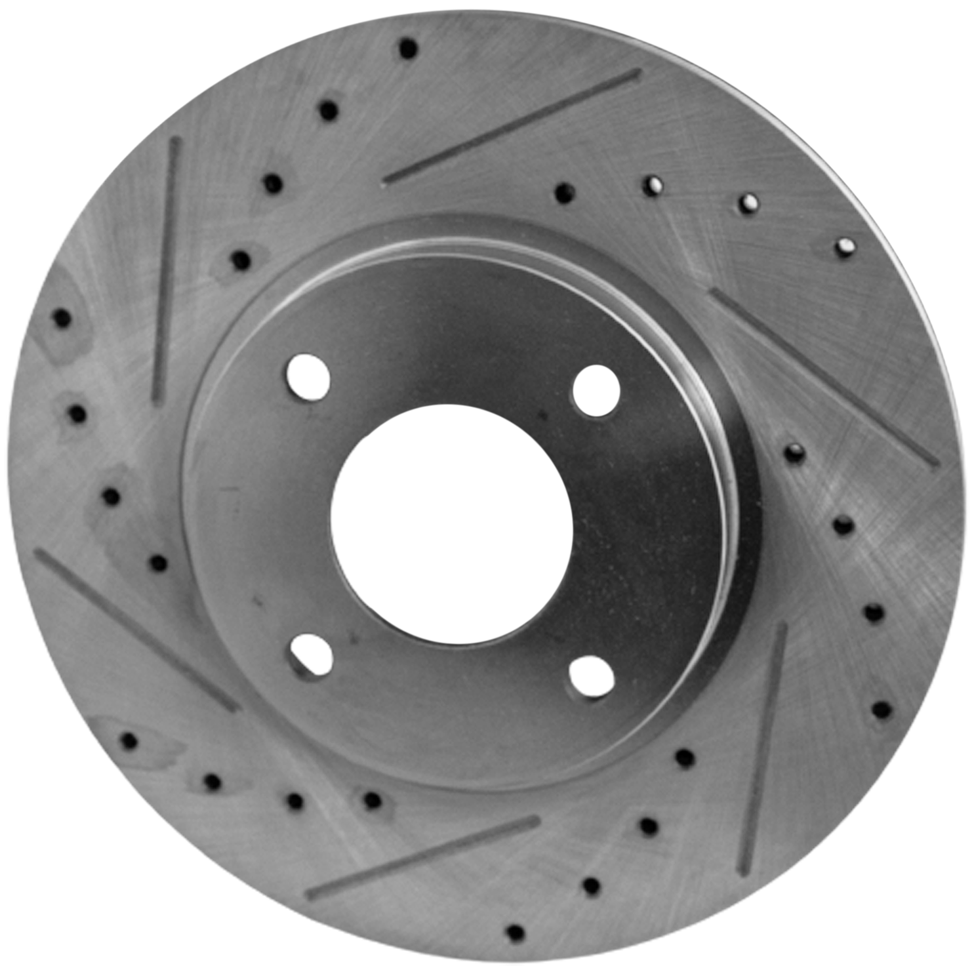 AM SENTRA 07-12 CUBE 09-14 FRONT BRAKE DISC RH=LH Cross drilled and Slotted SKU STPN27110044DRS OEM 31463-44590-60429-0833012-9004