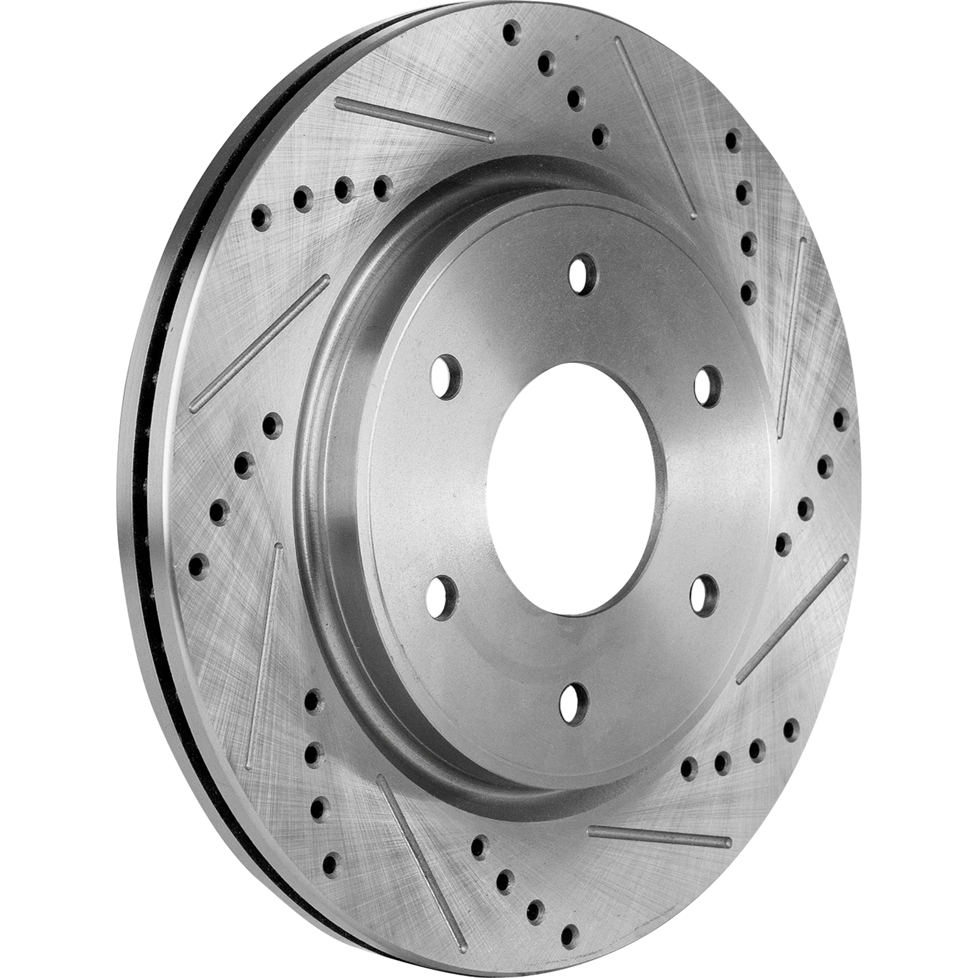 AM TITAN 05-07 ARMADA QX56-05-06 FRONT BRAKE DISC RH=LH Cross drilled and Slotted SKU STPN27110053DRS OEM 31425-44573-60301-900286-98042