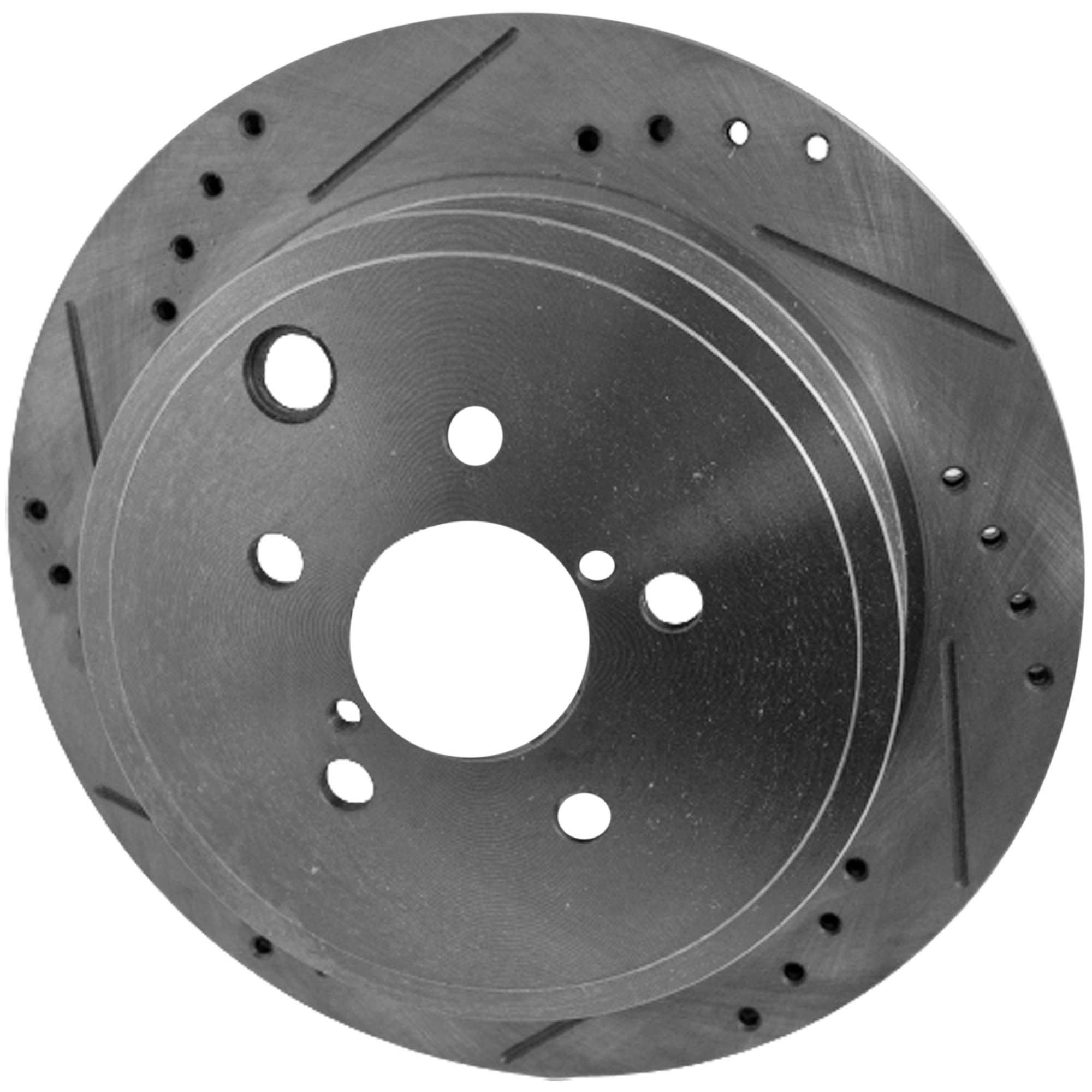 AM LEGACY OUTBACK 10-14 BRZ 13-23 REAR BRAKE DISC RH=LH Cross drilled and Slotted SKU STPS27110023DRS OEM 31555-44716-0833441-850185-600