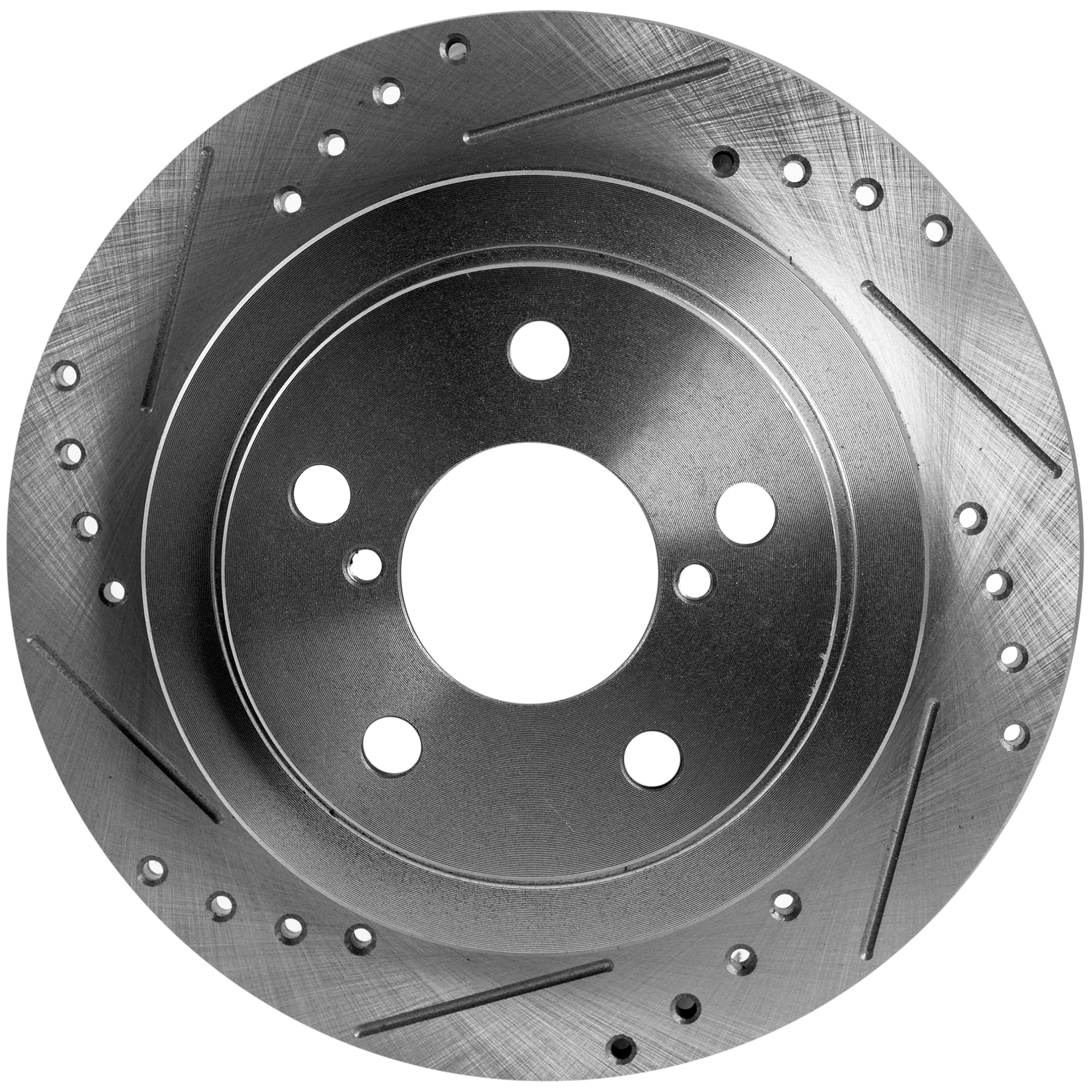 AM LEGACY 90-99 FORESTER 98-08 REAR BRAKE DISC RH=LH Cross drilled and Slotted SKU STPS27110029DRS OEM 207-19885-25190-31043-63475-86