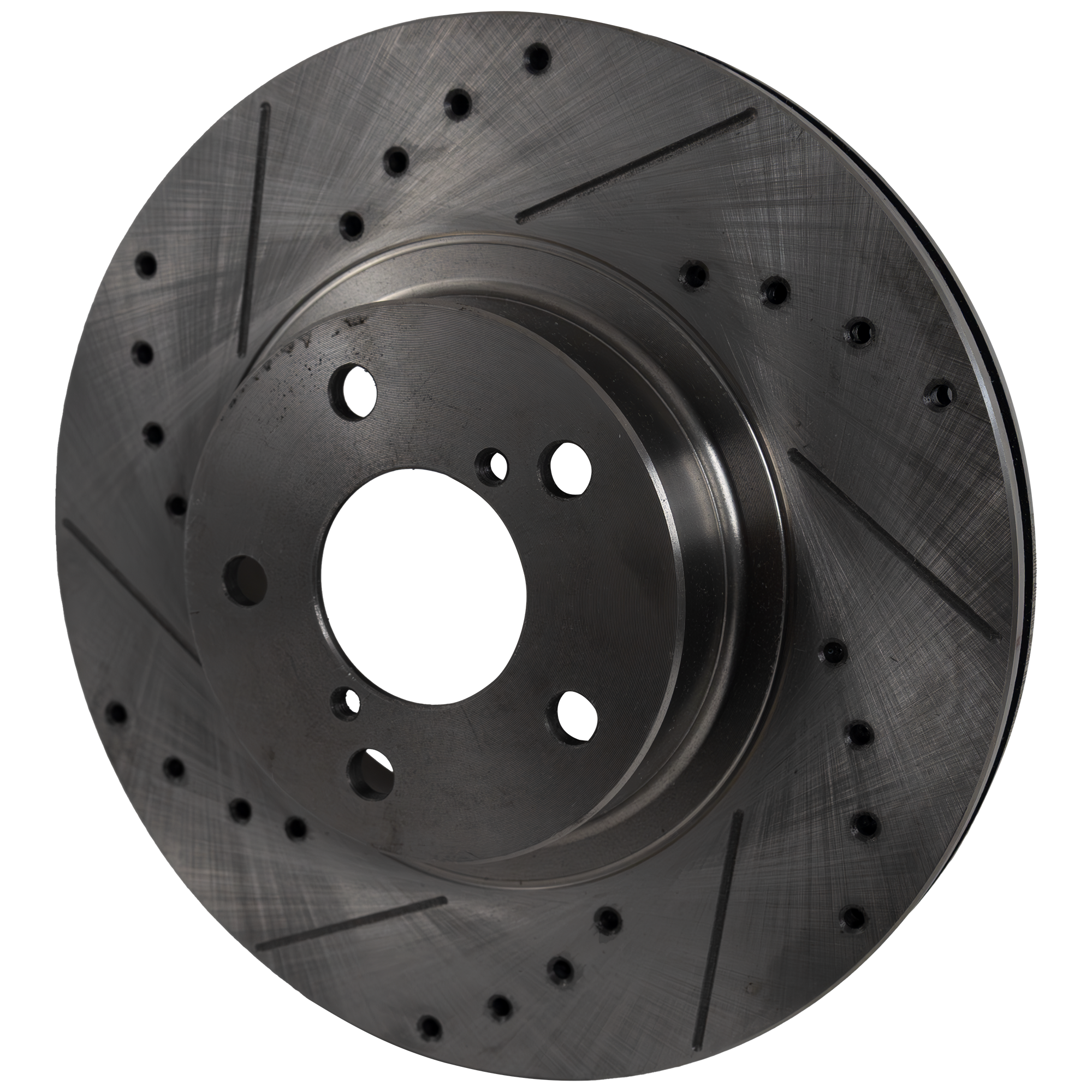 AM IMPREZA 98-16 LEGACY 91-05 FRONT BRAKE DISC RH=LH Cross drilled and Slotted Vented 5 Lugs SKU STPS27110030DRS OEM 189-19887-25370-31059-31247-63