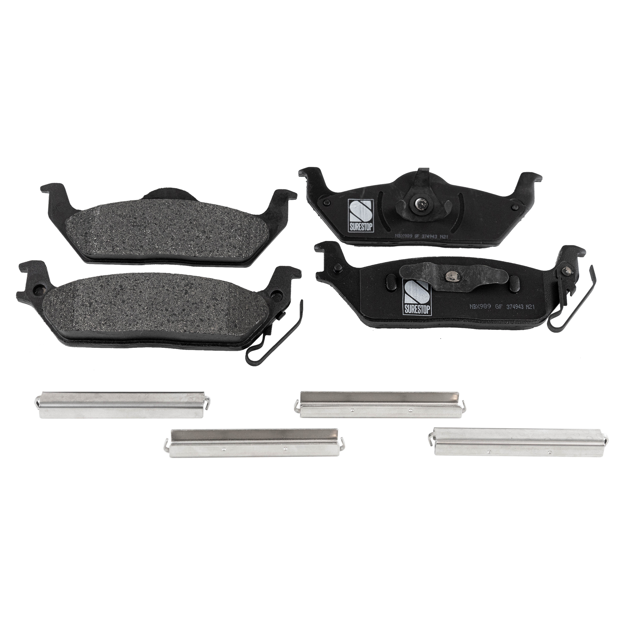 AM F 150-04-12 REAR BRAKE PAD SET 2 Wheel Set SKU STPSSCP1012 OEM 4L3Z2200AB 6L3Z2200AB 6L3Z2200