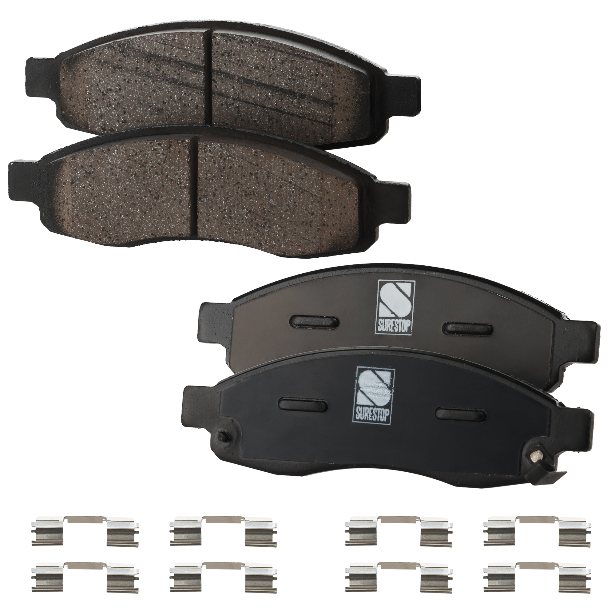 AM QX56 TITAN 04-05 FRONT BRAKE PAD SET 2 Wheel Set SKU STPSSCP1015 OEM 410607S025-410607S026-410607S0