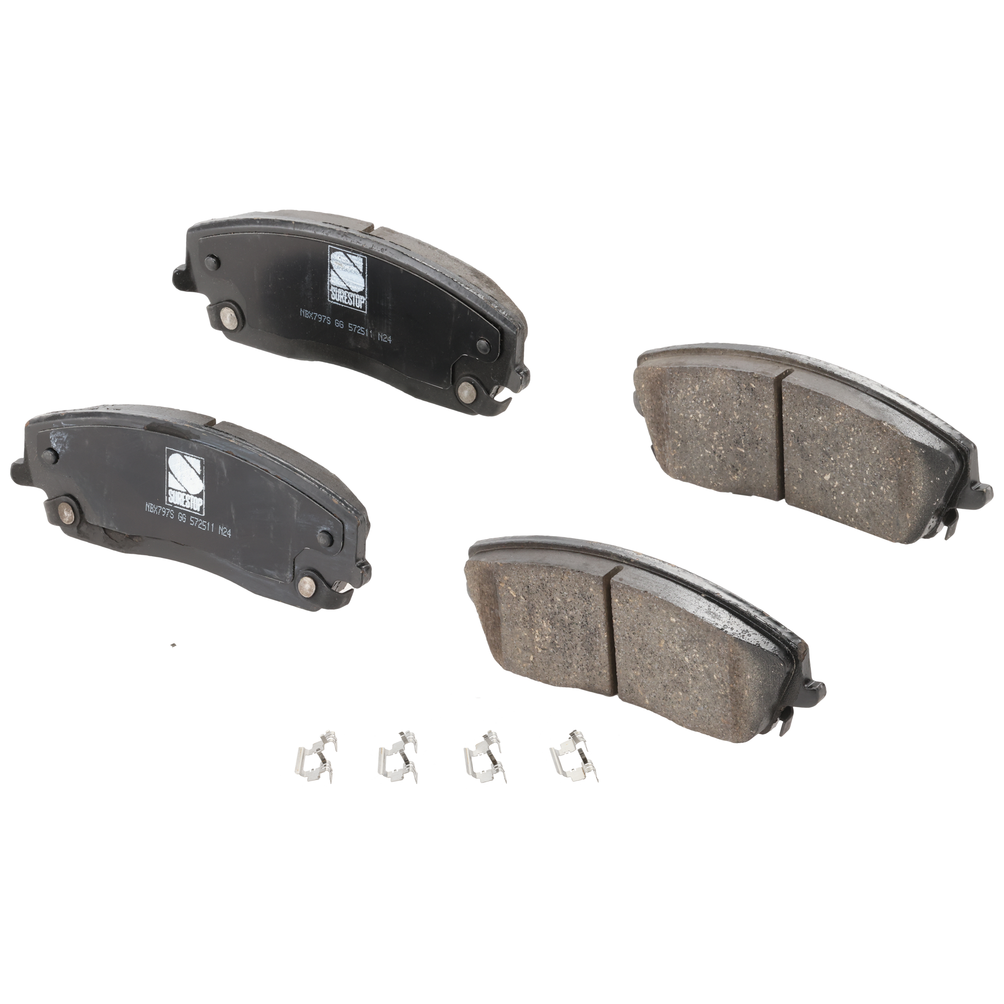 AM MAGNUM 05-08 CHALLENGER 09-13-21-22 FRONT BRAKE PAD SET 2 Wheel Set SKU STPSSCP1056 OEM 5142555AA 5174001AA 5174001AB