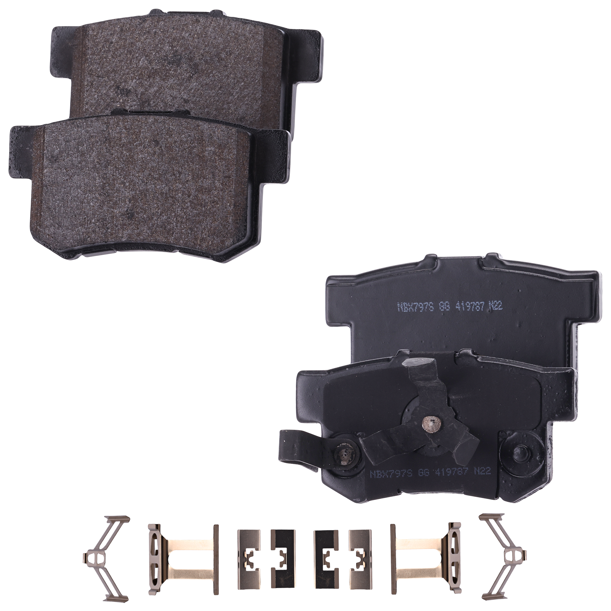 AM CR V 05-16 RDX 10-18 REAR BRAKE PAD SET 2 Wheel Set SKU STPSSCP1086 OEM 43022S9A010-43022S9A020-43022S