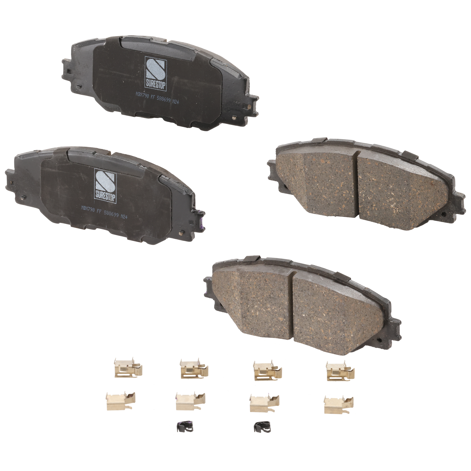 AM RAV4-06-18 FRONT BRAKE PAD SET 2 Wheel Set SKU STPSSCP1211 OEM 0446502230-0446542150-04465421