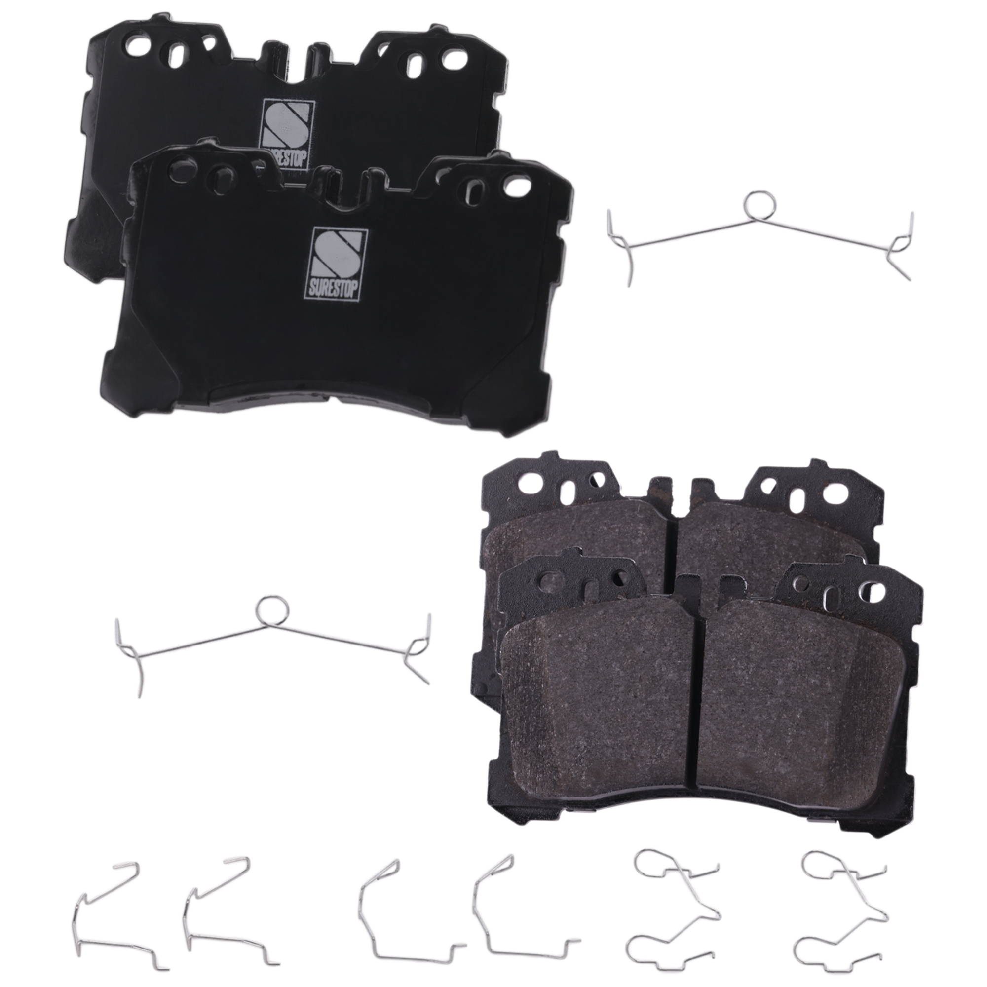 AM LS460-07-17 LS500-18-23 FRONT BRAKE PAD SET 2 Wheel Set SKU STPSSCP1282 OEM 044650W110-0446550260-04465502