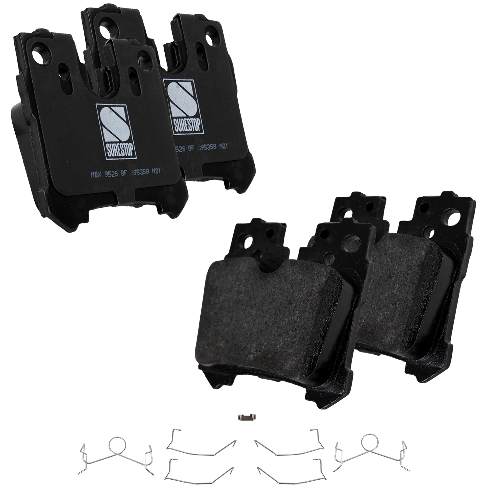 AM LS460-07-17 LS600H 08-16 REAR BRAKE PAD SET 2 Wheel Set SKU STPSSCP1283 OEM 044660W010-044660W020-04466501