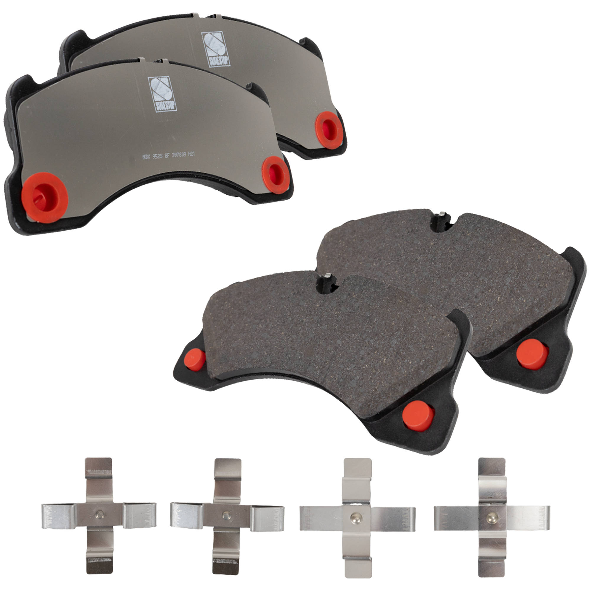 AM CAYENNE 11-18 PANAMERA 10-20 BRAKE PAD SET Front 2 Wheel Set SKU STPSSCP1349 OEM 7P0698151B 7P0698151C 7P669815