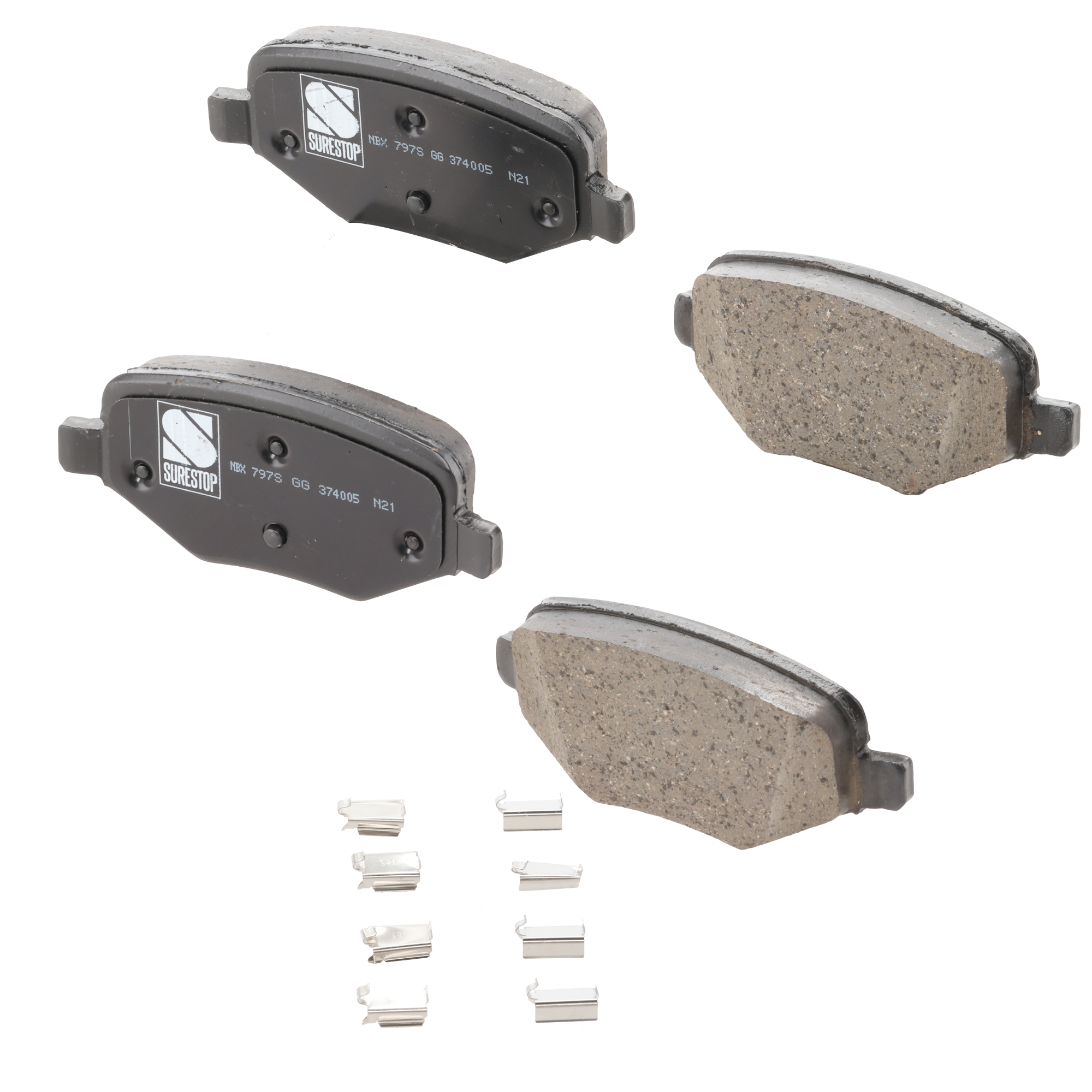 AM FLEX TAURUS 15-19 REAR BRAKE PAD SET 2 Wheel Set SKU STPSSCP1377 OEM 8A8Z2200A AA8Z2200A AG1Z2200A