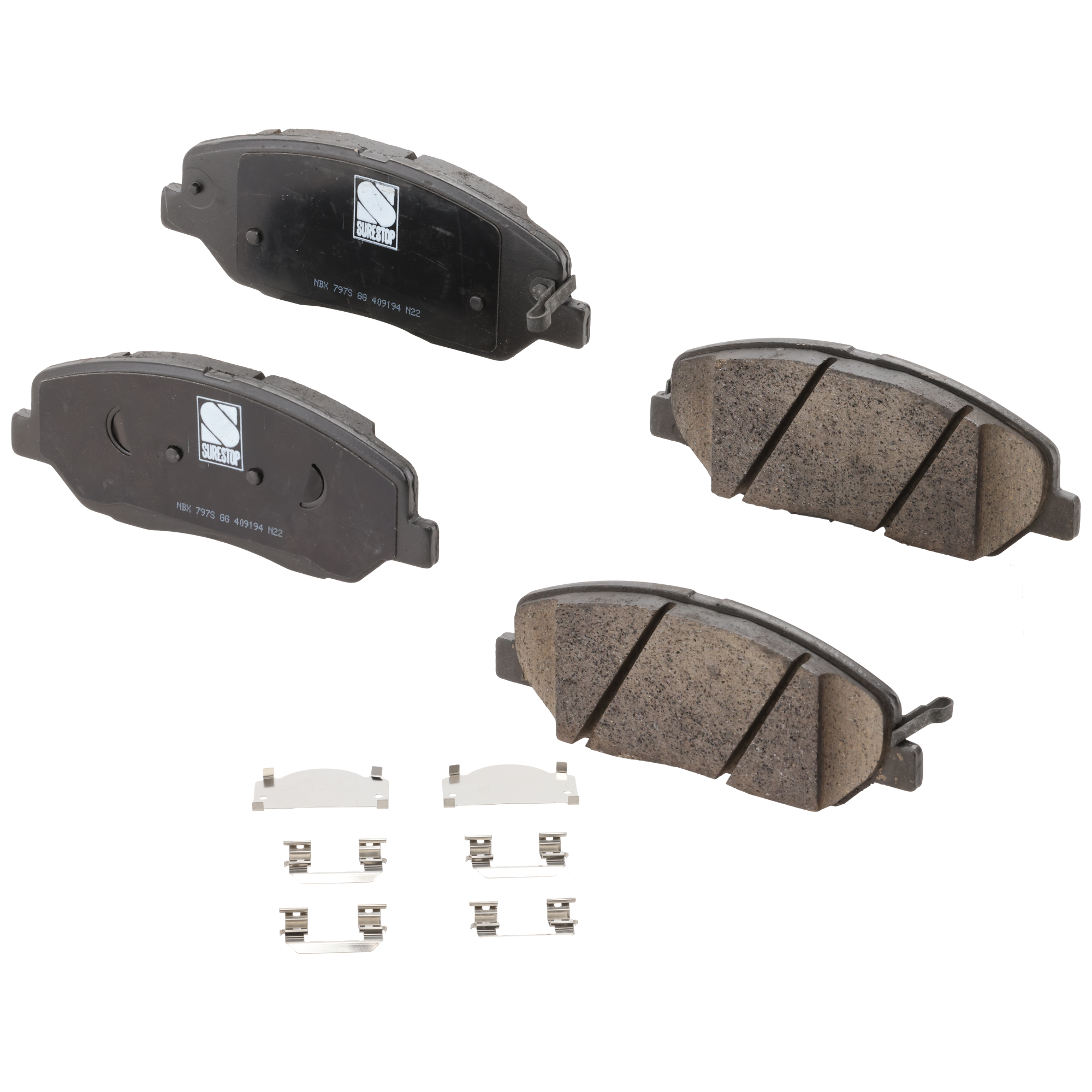 AM GENESIS 09-11 FRONT BRAKE PAD SET 2 Wheel Set SKU STPSSCP1384 OEM 581013MA00-581013MA01