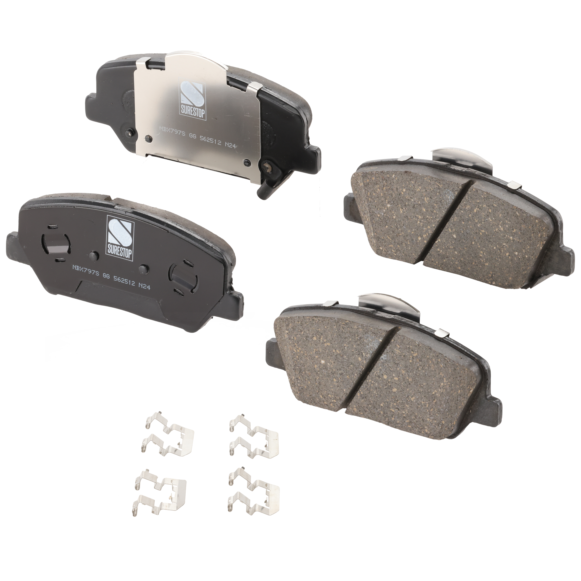 AM GENESIS COUPE 10-16 FRONT BRAKE PAD SET 2 Wheel Set SKU STPSSCP1413 OEM 581012MA00-581012TA20-581012TA