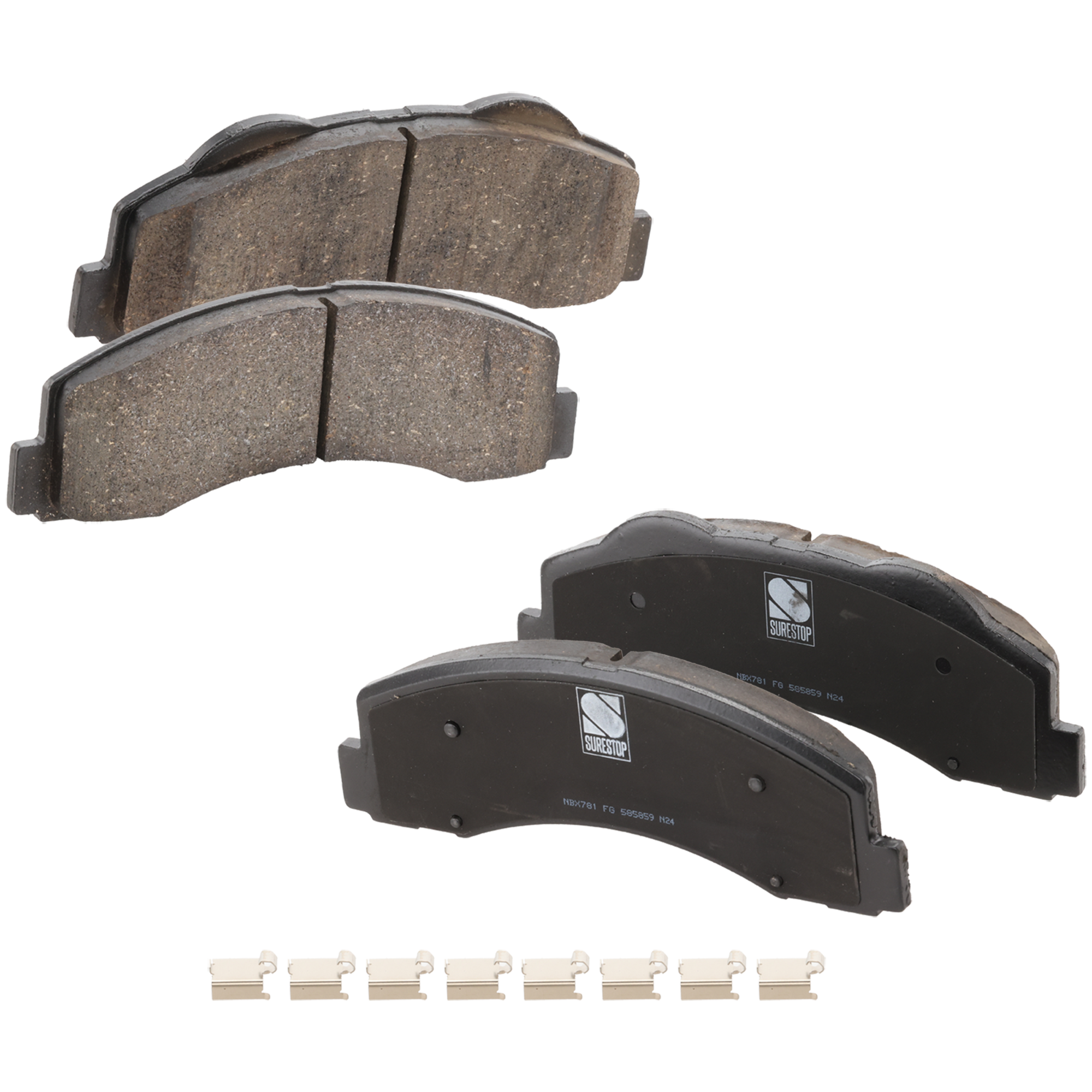 AM EXPEDITION F 150-10-17 FRONT BRAKE PAD SET 2 Wheel Set SKU STPSSCP1414 OEM 8L3Z2V001B AL3Z2001A AL3Z2001B