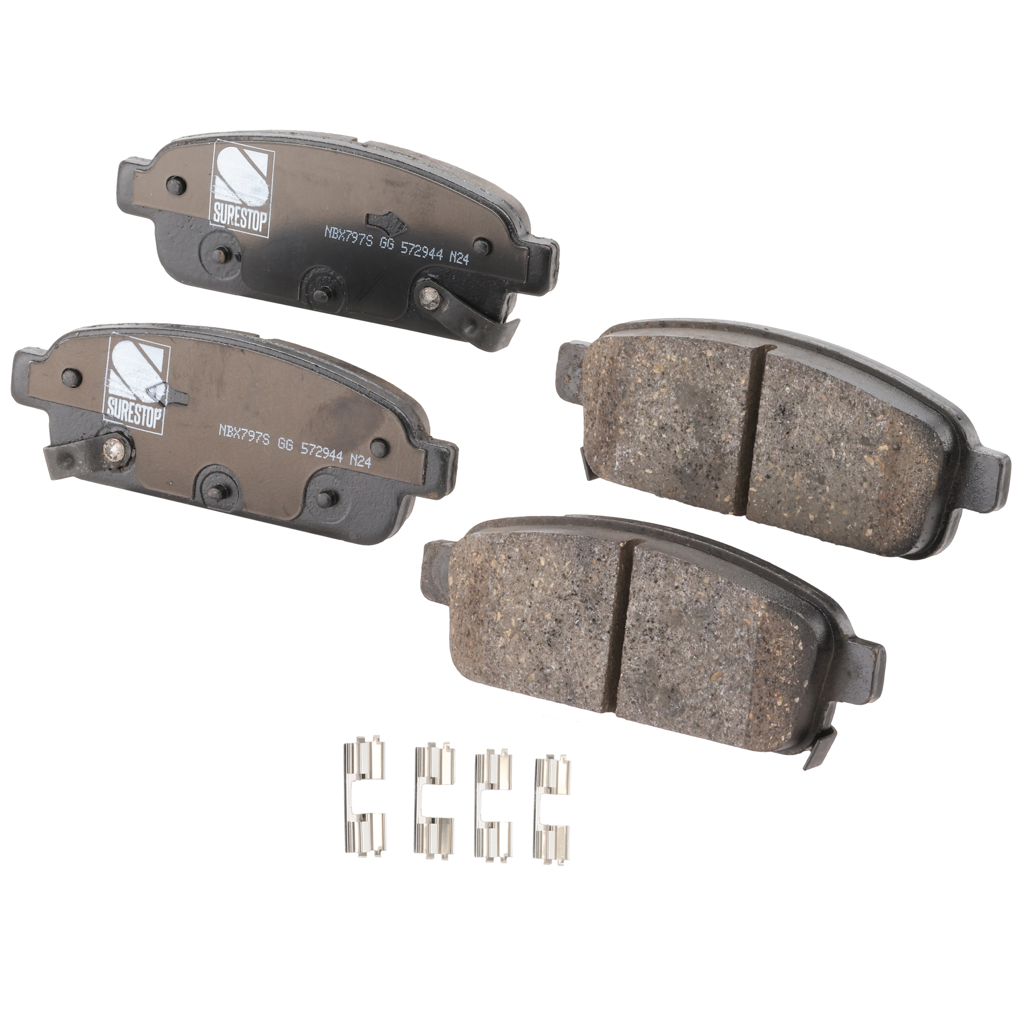 AM CRUZE 11-15 CASCADA 16-19 REAR BRAKE PAD SET 2 Wheel Set SKU STPSSCP1468 OEM 13300867-13300868-13319293-133