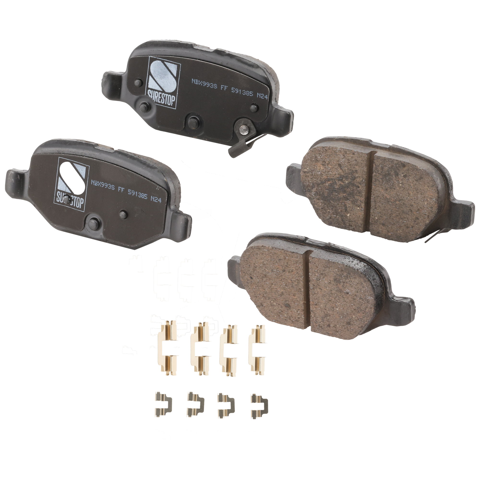 AM FIAT 500-12-19 REAR BRAKE PAD SET 2 Wheel Set SKU STPSSCP1569 OEM 68088919AA 68088919AB 68206120