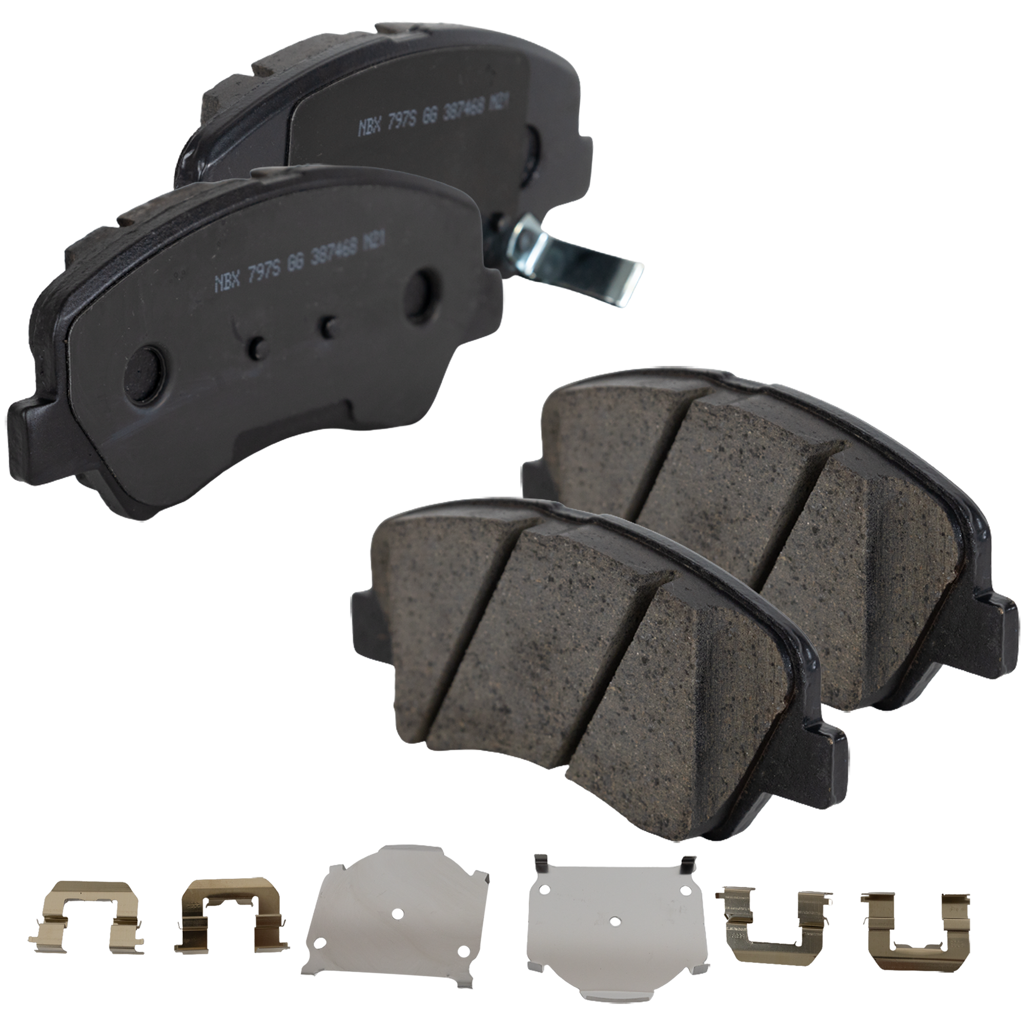 AM ACCENT RIO 12-17 FRONT BRAKE PAD SET 2 Wheel Set SKU STPSSCP1593 OEM 581011RA00-581011RA01-581011RA