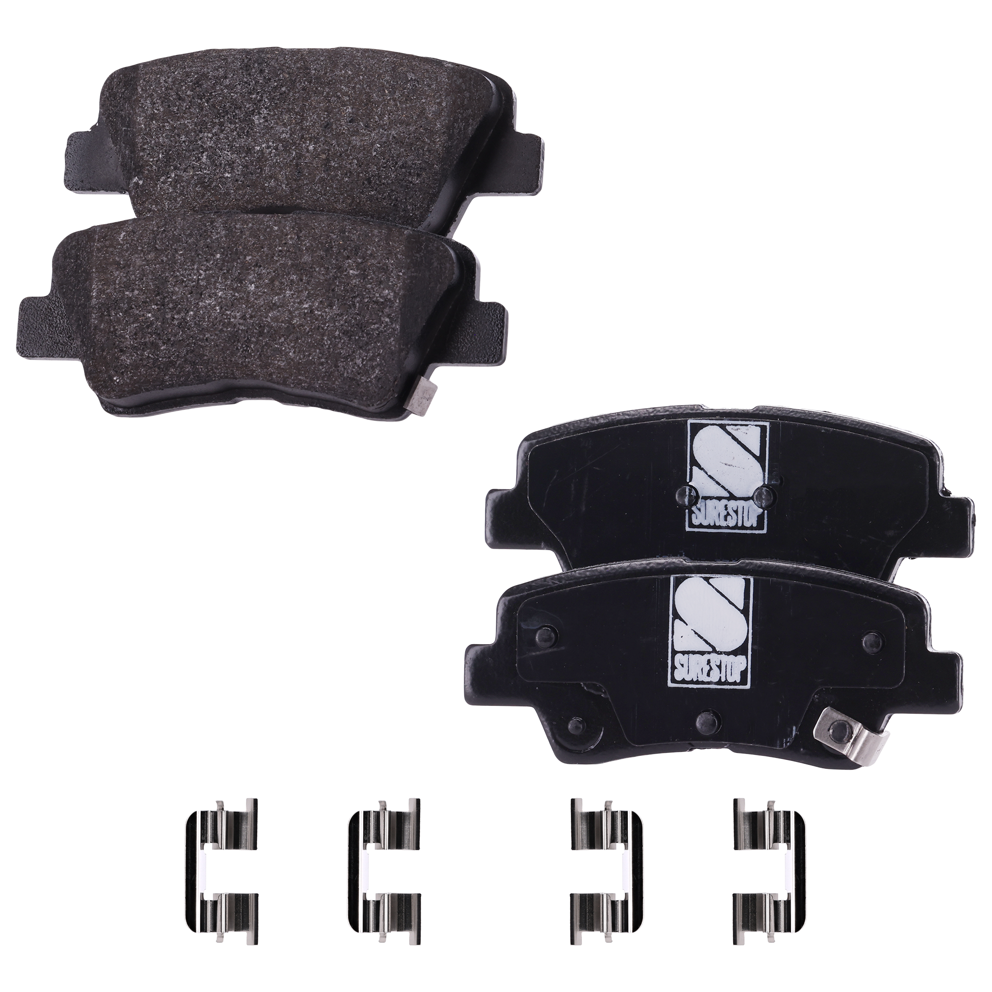 AM VELOSTER 12-16 SOUL EV 15-17 REAR BRAKE PAD SET 2 Wheel Set SKU STPSSCP1594 OEM 583022VA30-583023RA70-58302A5B