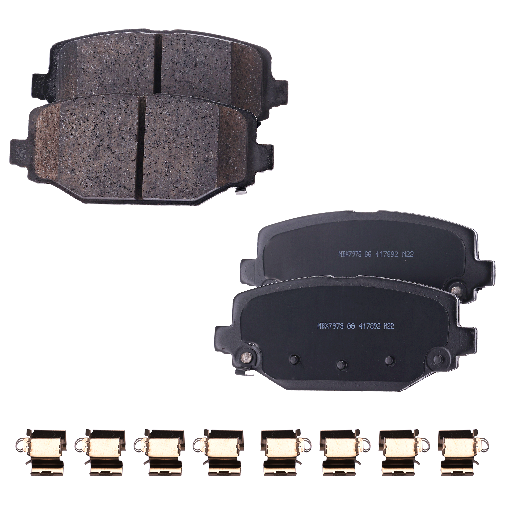 AM GRAND CARAVAN JOURNEY 12-20 REAR BRAKE PAD SET 2 Wheel Set SKU STPSSCP1596 OEM 68144209AA 68159526AA 68159526