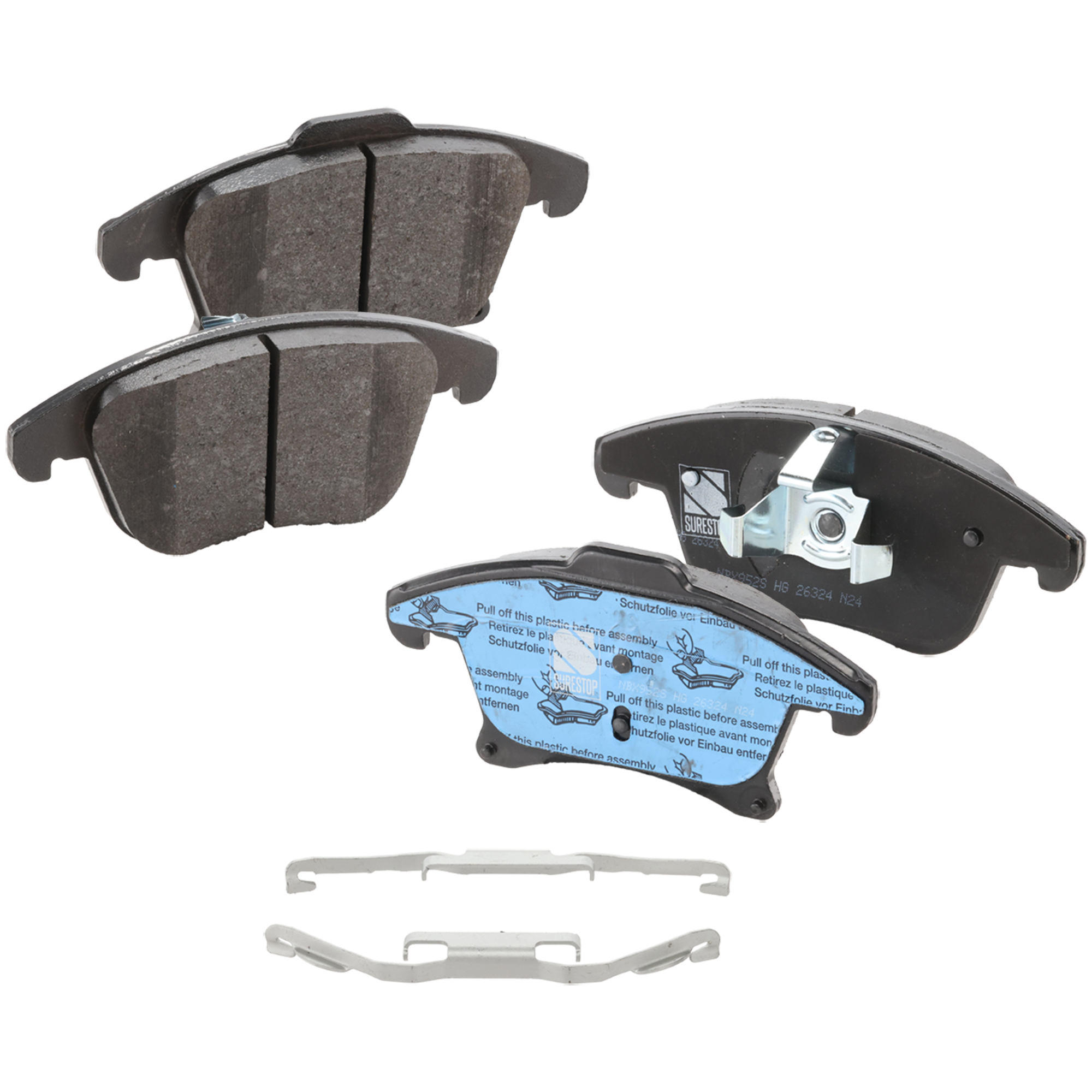 AM FUSION MKZ 13-20 FRONT BRAKE PAD SET 2 Wheel Set SKU STPSSCP1653 OEM DG9C2001A DG9C2001AB DG9C2001B