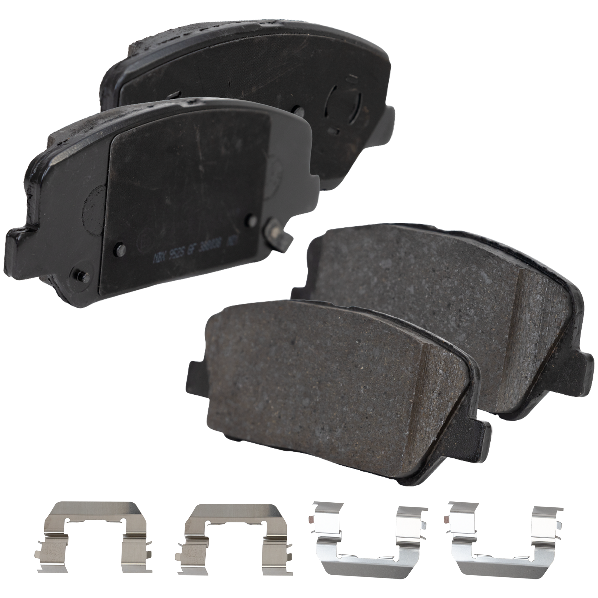 AM VELOSTER 13-17 FRONT BRAKE PAD SET 2 Wheel Set Turbo Model SKU STPSSCP1675 OEM 581012VA20-58101A7A20-581012VA