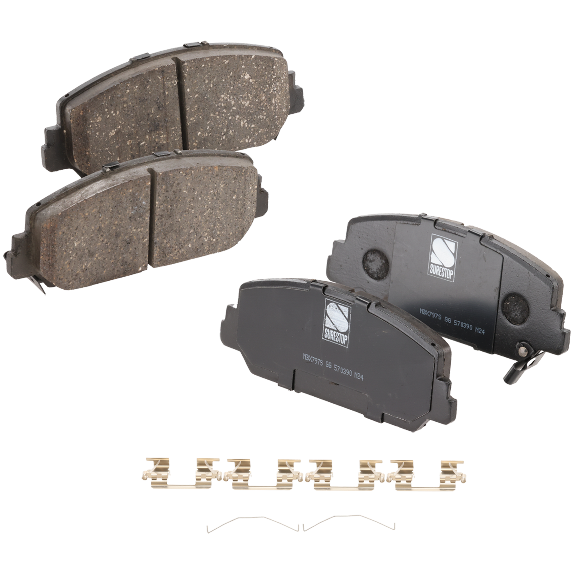 AM RDX 13-18 CIVIC 17-20 FRONT BRAKE PAD SET 2 Wheel Set SKU STPSSCP1697 OEM 45022T3RA01-45022T3RA50-45022T