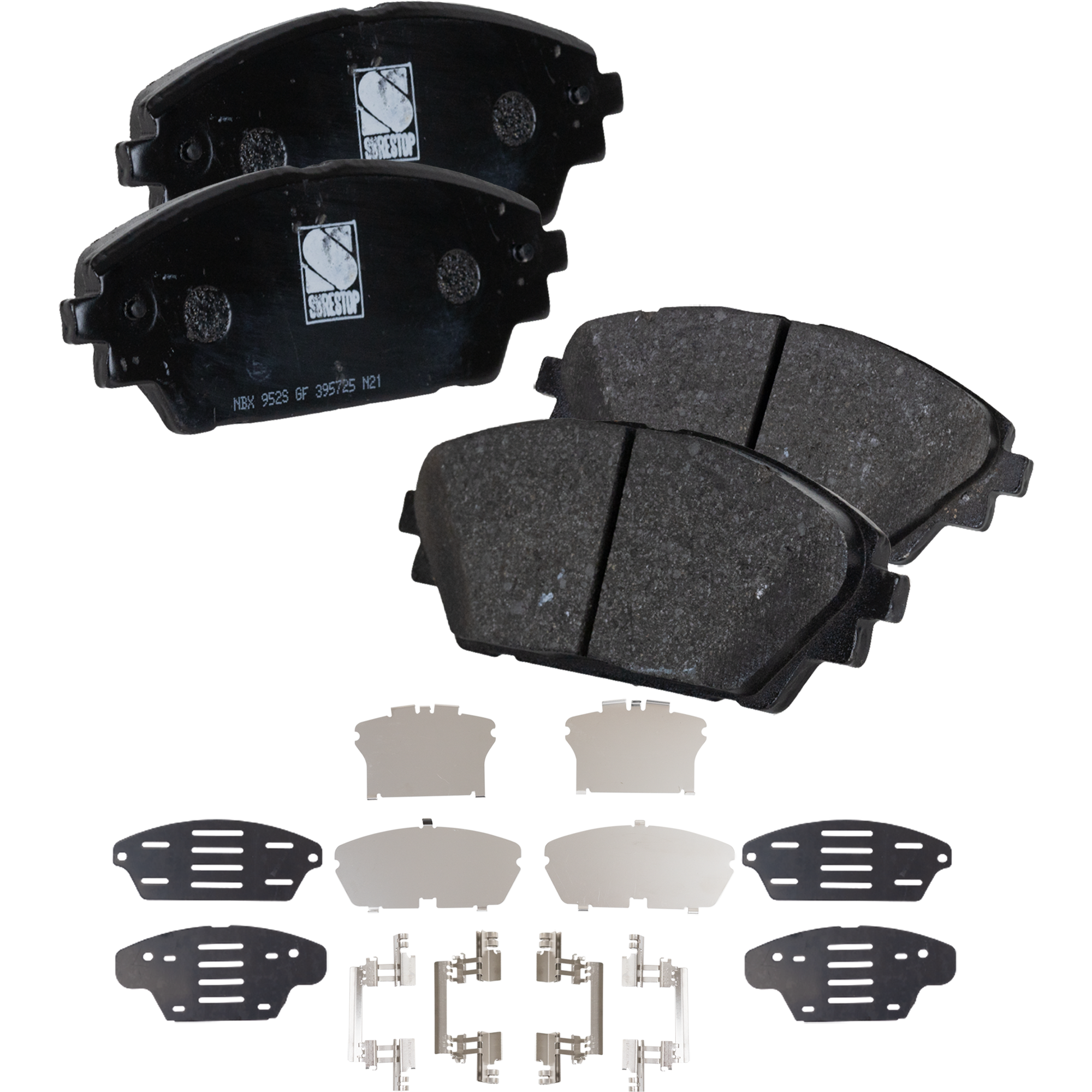 AM CX 3-16-20 MAZDA 3-14-18 FRONT BRAKE PAD SET 2 Wheel Set SKU STPSSCP1728 OEM B4Y03328ZA B4Y03328ZB B6YS3328