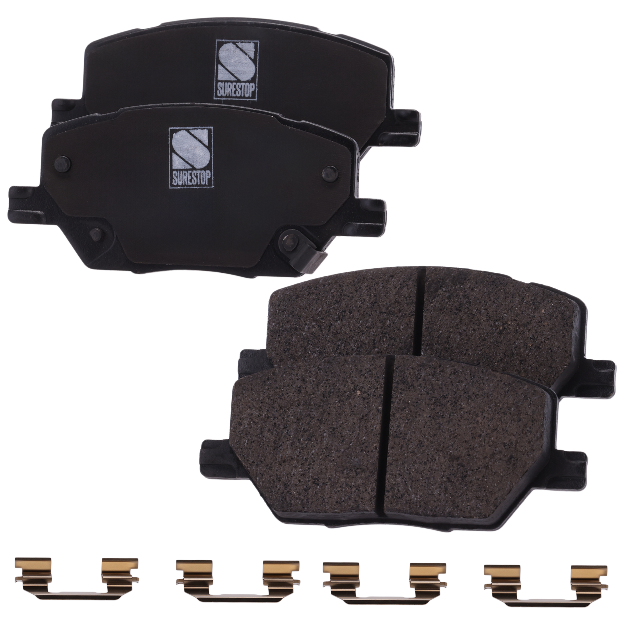 AM RENEGADE 15-21-500X 16-20 COMPASS 16-22 FRONT BRAKE PAD SET 2 Wheel Set SKU STPSSCP1811 OEM 0077367282-0077367518001-52094