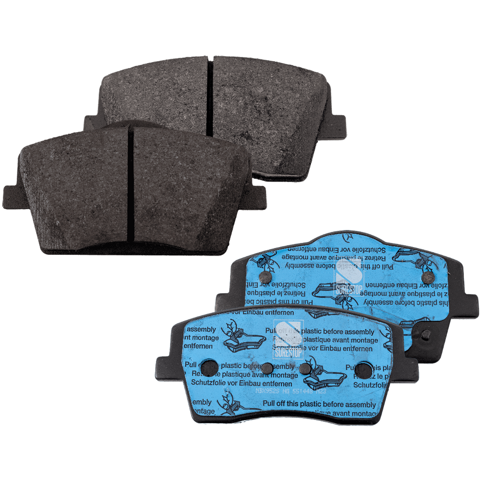AM XC40-19-22 FRONT BRAKE PAD SET 2 Wheel Set SKU STPSSCP2137 OEM 314714070-31471407-314714080-3