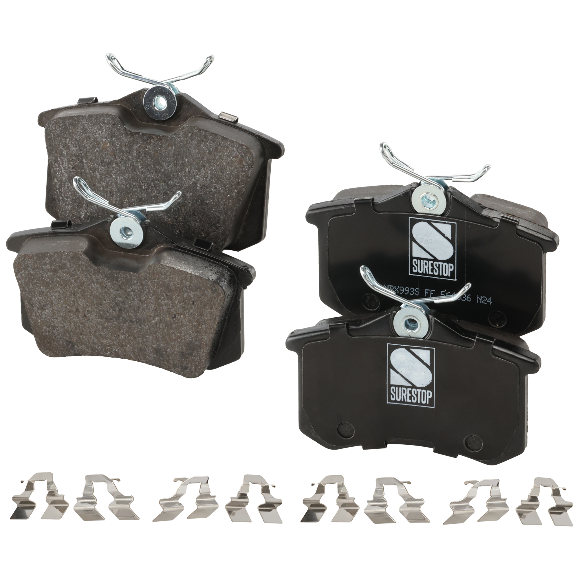 AM A8 QUATTRO 99-99-03-06 TT QUATTRO 00-06 REAR BRAKE PAD SET 2 Wheel Set SKU STPSSCP340A OEM 1E0698451-1E0698451B 1E0698451