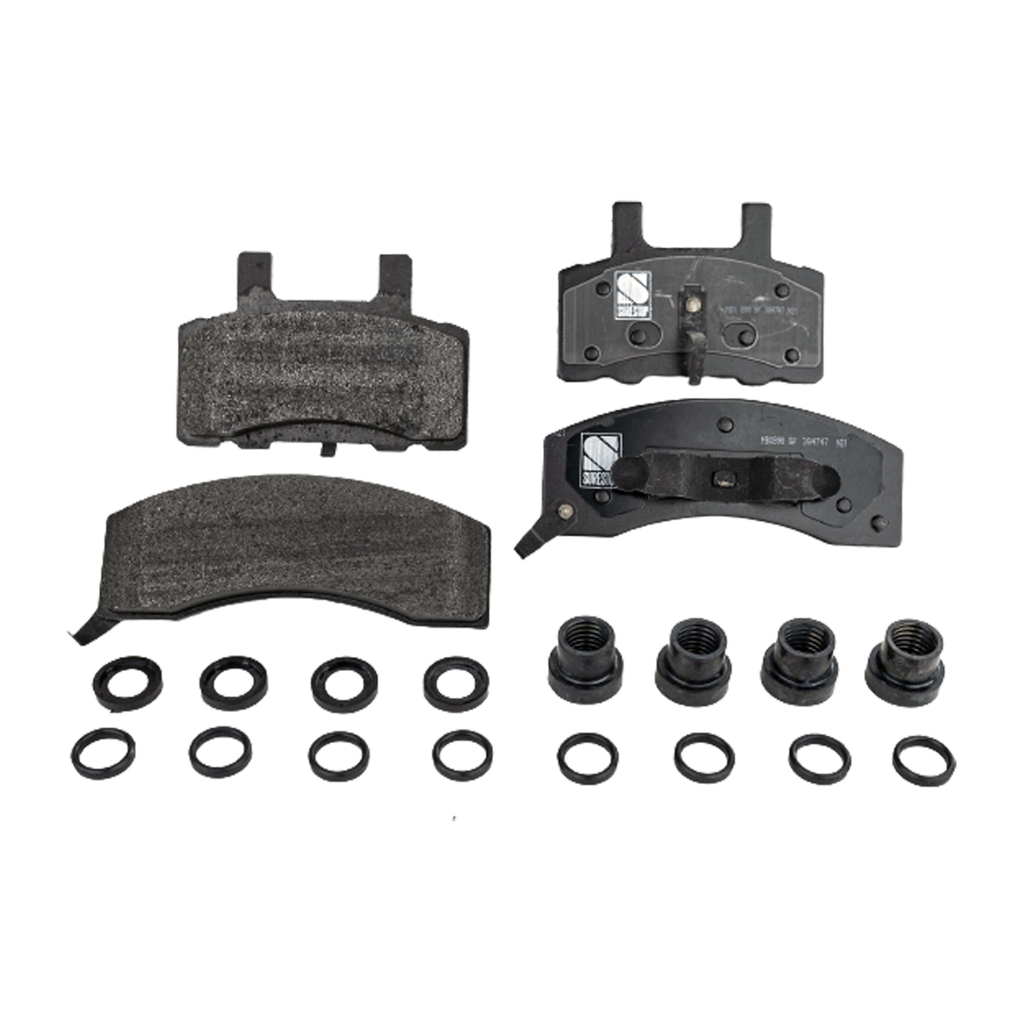 AM C3500 K3500-88-00 EXPRESS SAVANA VAN 96-02 FRONT BRAKE PAD SET 2 Wheel Set SKU STPSSCP370 OEM 5003163AA 12321431-12321449-12