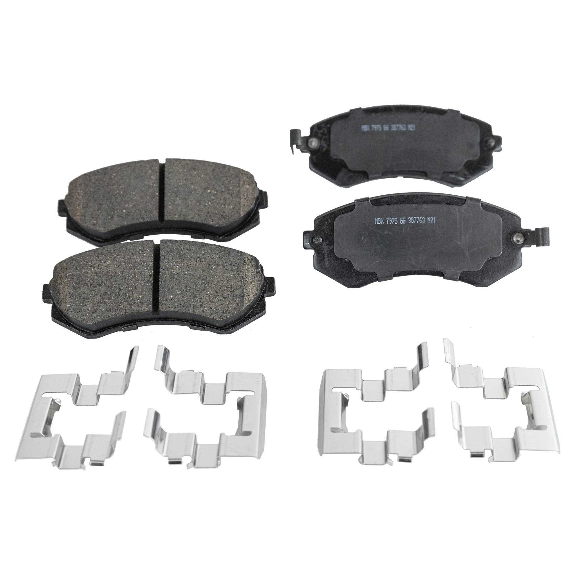 AM 240SX 89-96 FRONT BRAKE PAD SET 2 Wheel Set SKU STPSSCP422 OEM 4106040F90-4106040F92-4106040F