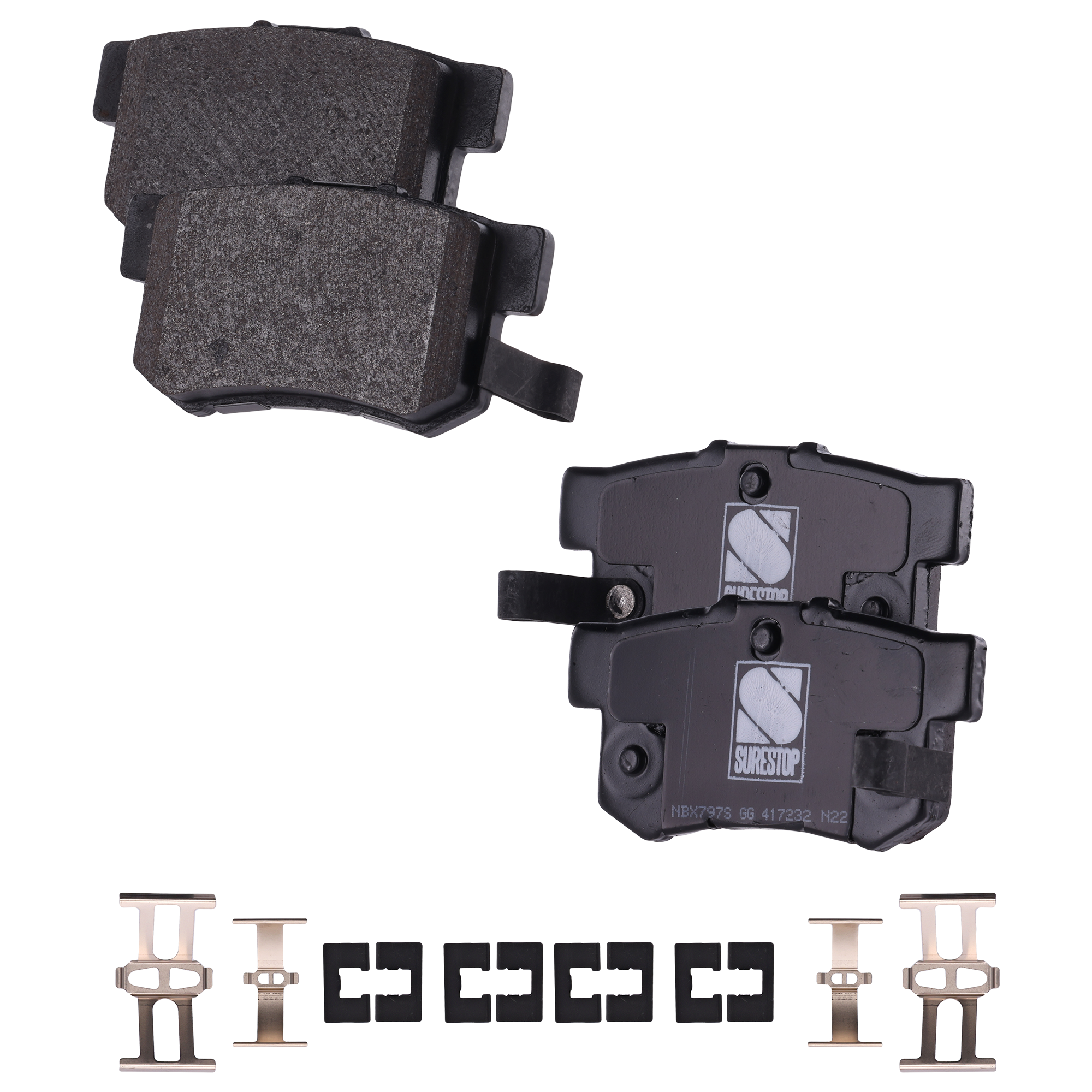 AM ACCORD 94-07 CIVIC 05-15 REAR BRAKE PAD SET 2 Wheel Set SKU STPSSCP537 OEM 43022S2A000-43022S5A500-43022S