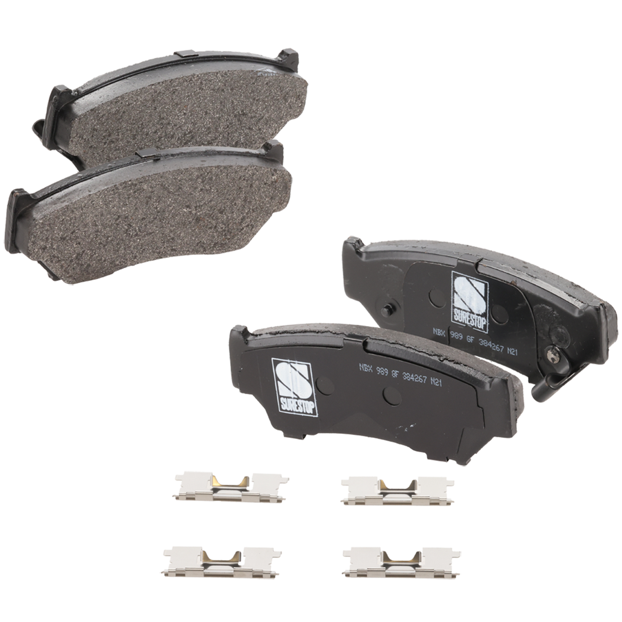 AM SIDEKICK 91-98 TRACKER 96-97 VITARA 99-04 FRONT BRAKE PAD SET 2 Wheel Set SKU STPSSCP556 OEM 5520056830-5520056831-55200568