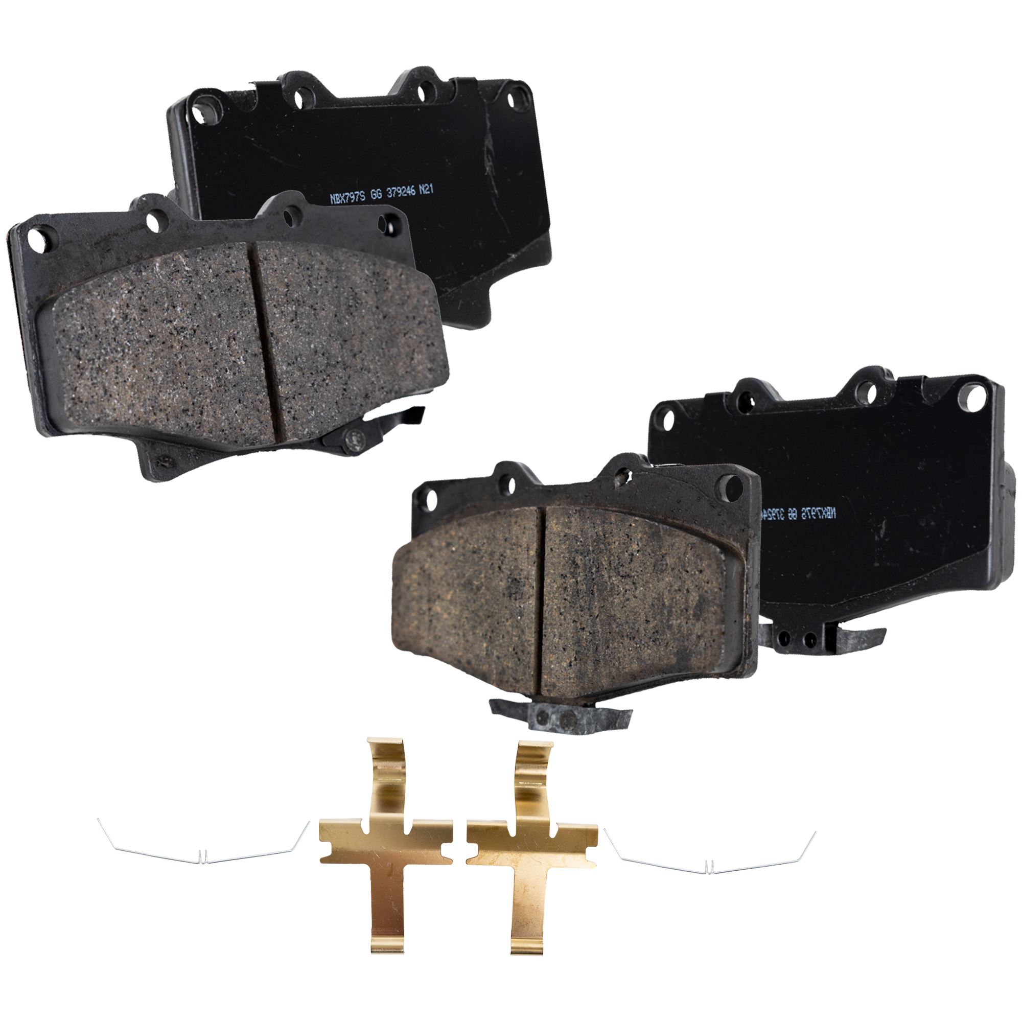 AM 4RUNNER 92-00 T100-93-98 BRAKE PAD SET Front 2 Wheel Set SKU STPSSCP611 OEM 0446535061-0446535190-04465352
