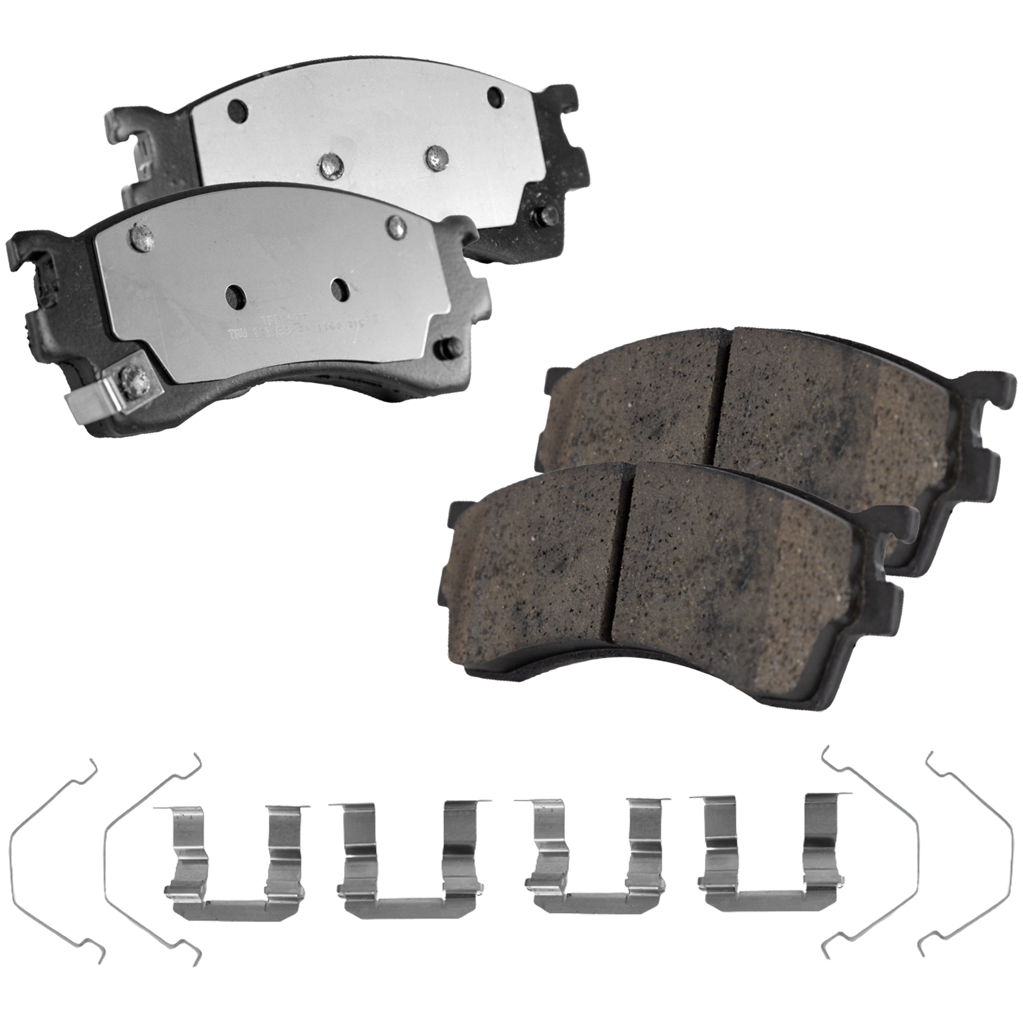AM MAZDA 626-93-02 PROTEGE 99-03 FRONT BRAKE PAD SET 2 Wheel Set SKU STPSSCP637 OEM BLYM3323Z BLYM3328Z CBY13323ZB
