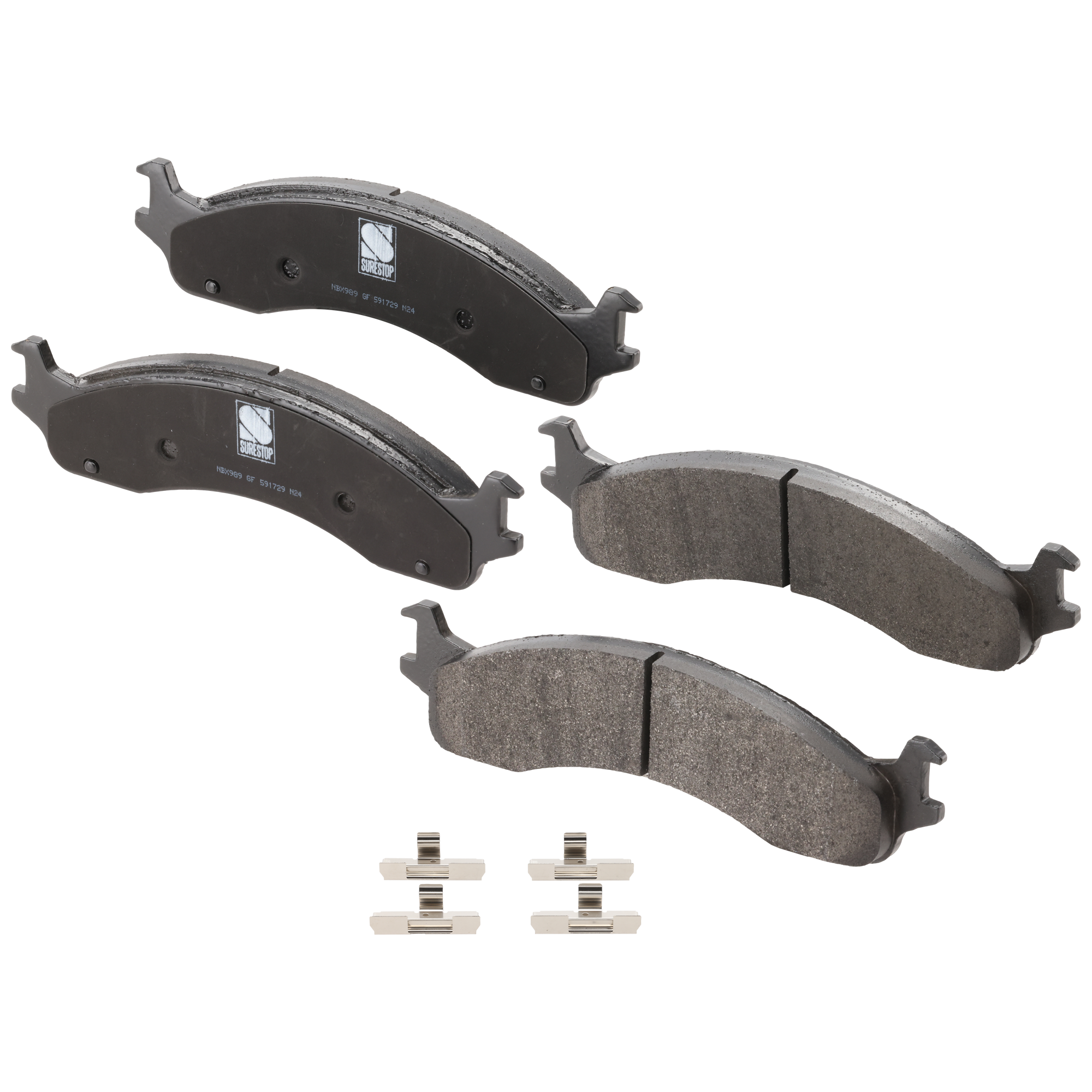 AM E SERIES VAN 95-07 FRONT BRAKE PAD SET 2 Wheel Set SKU STPSSCP655 OEM 1C2Z2001AA 1C2Z2001BA 2U2Z2V00
