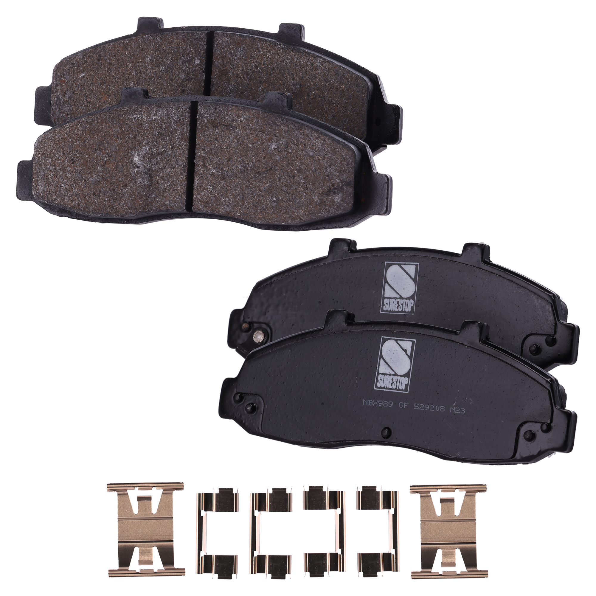 AM F 150-97-03 F 150 HERITAGE 04-04 FRONT BRAKE PAD SET 2 Wheel Set SKU STPSSCP679 OEM F65Z2001AA F6SZ2001AA F85Z2001