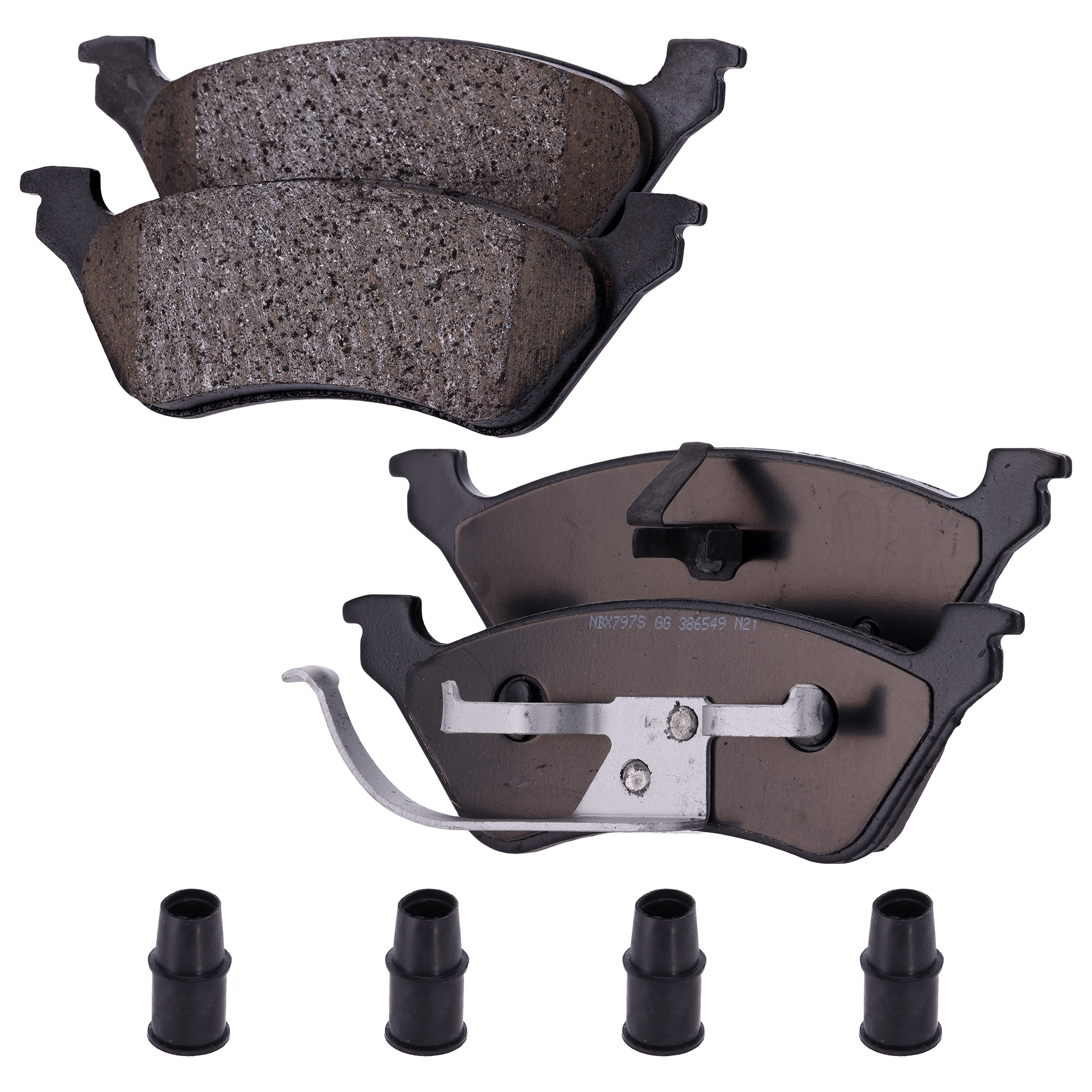 AM TOWN COUNTRY GRAND CARAVAN 01-07 REAR BRAKE PAD SET 2 Wheel Set SKU STPSSCP858 OEM 5019805AA 5071948AA