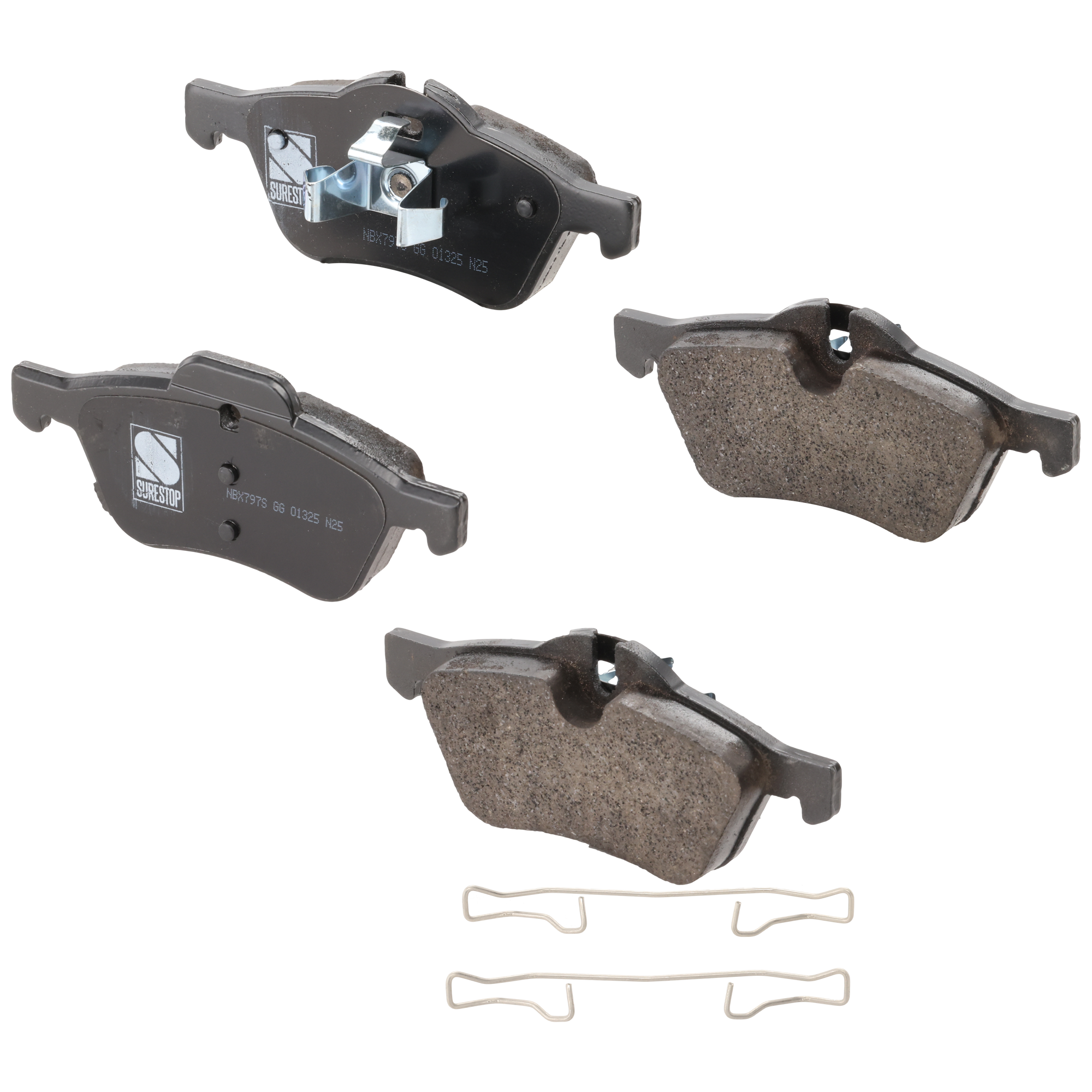 AM COOPER 02-08 BRAKE PAD SET Front 2 Wheel Set SKU STPSSCP939 OEM 34111503076-34116761287-341167
